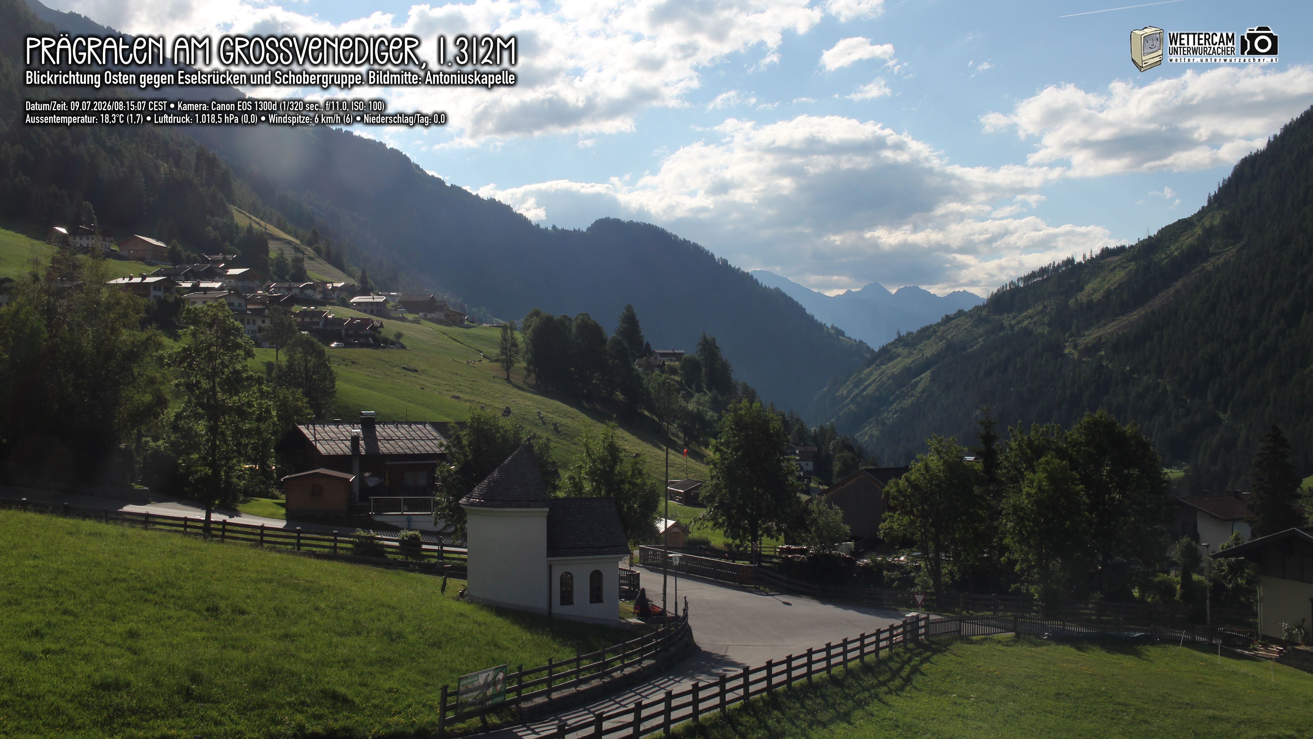 Archiv Foto Webcam Prägraten in Osttirol