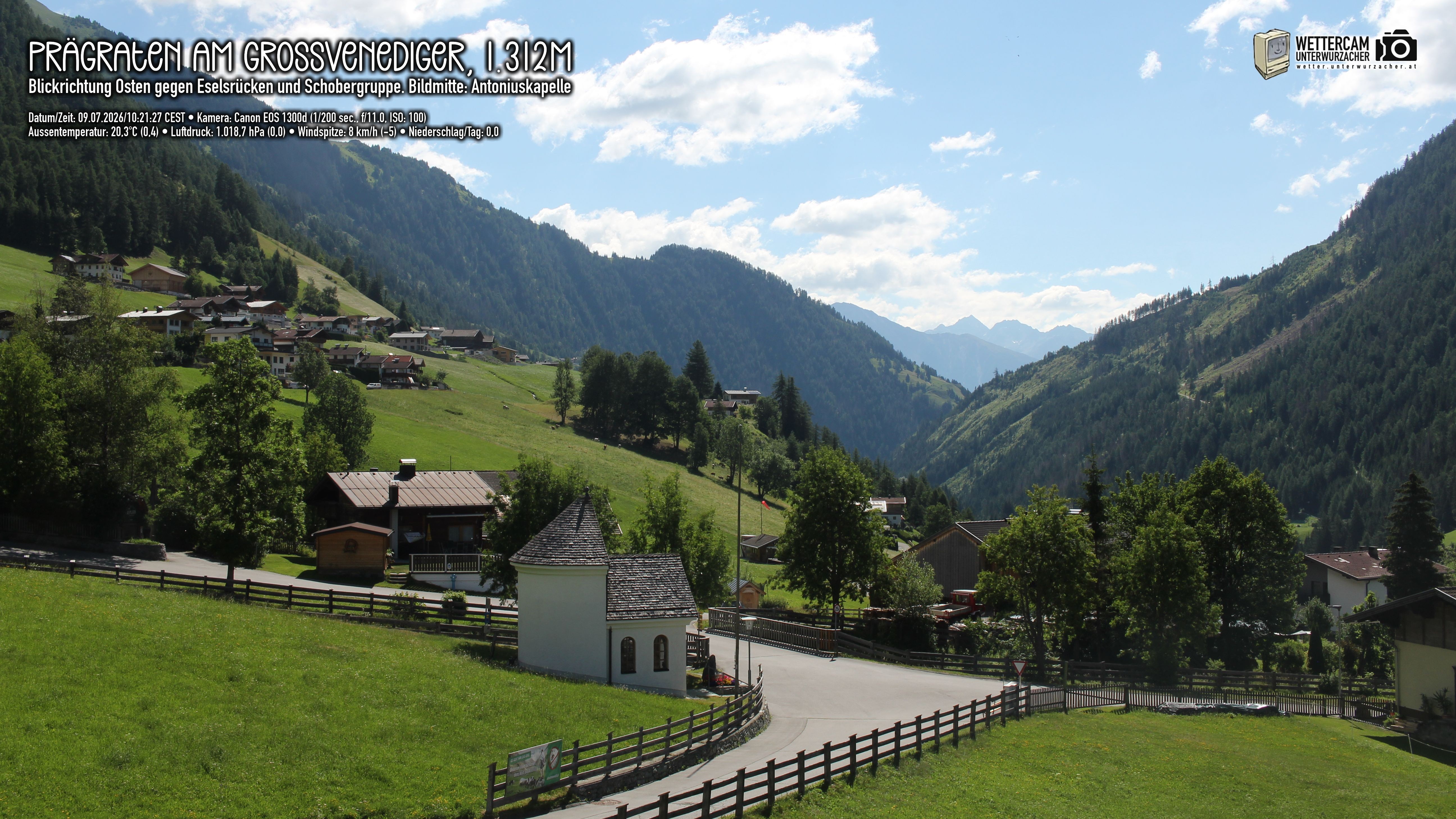 Archiv Foto Webcam Prägraten in Osttirol