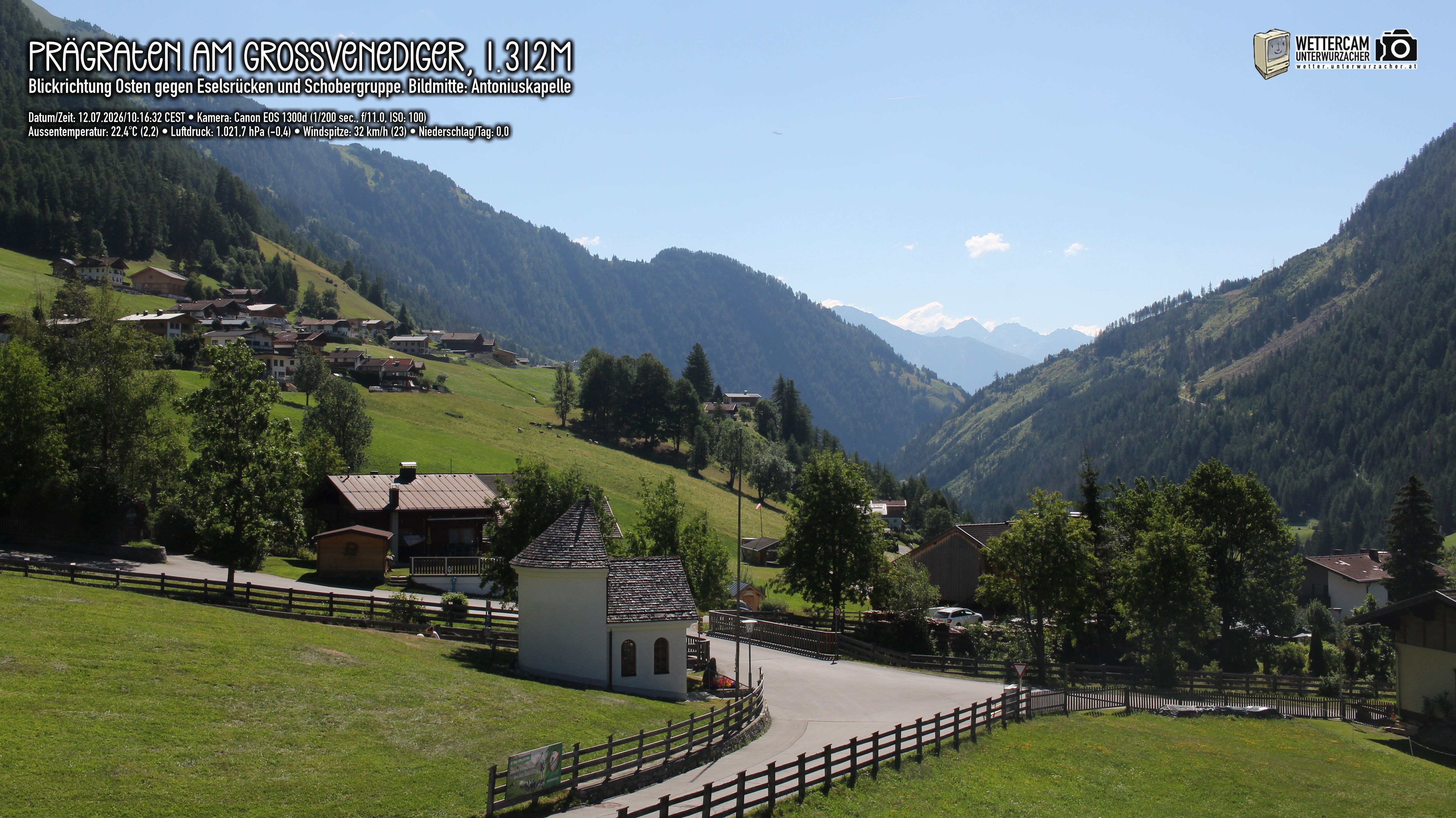 Archiv Foto Webcam Prägraten in Osttirol