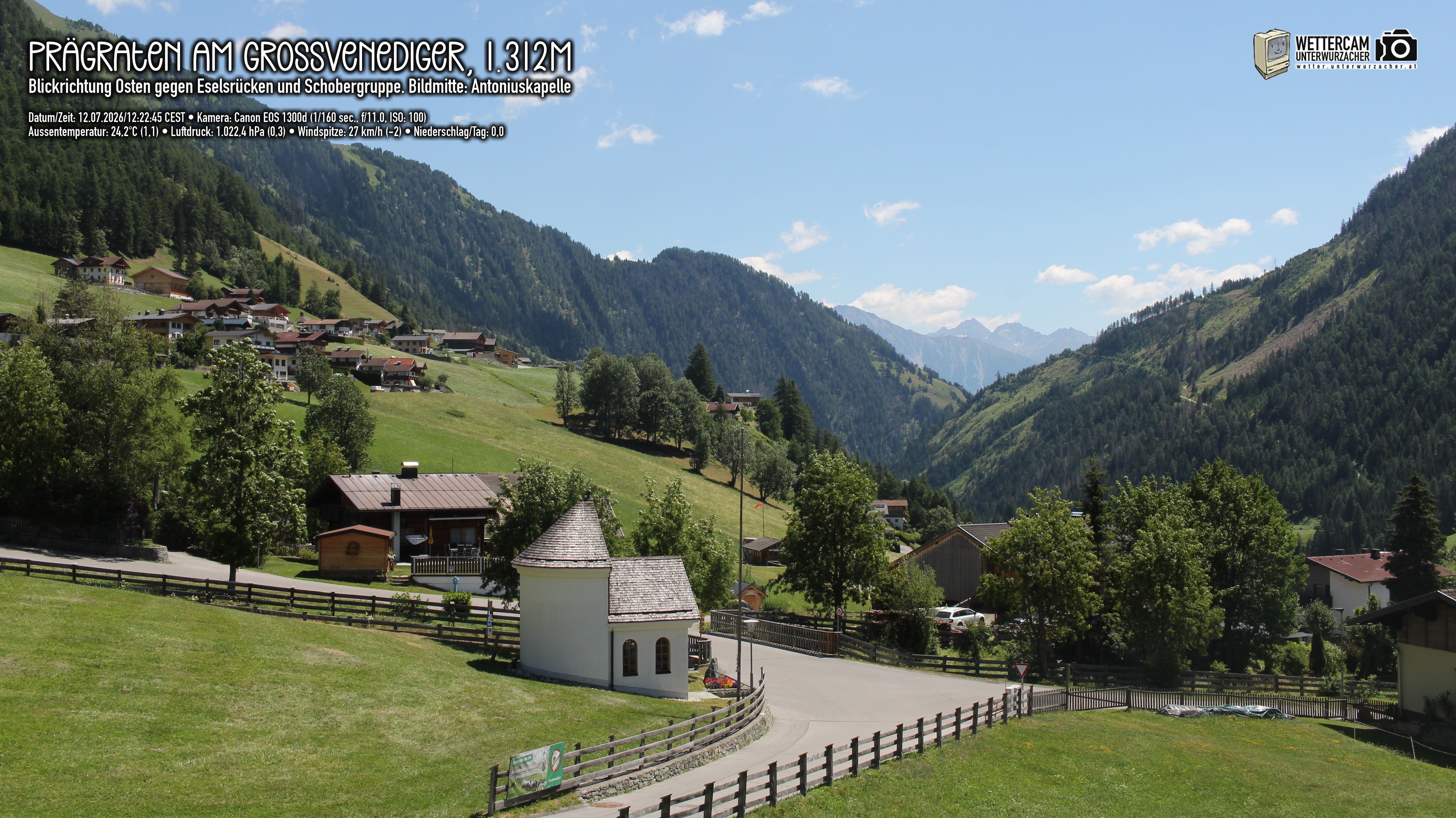 Archiv Foto Webcam Prägraten in Osttirol