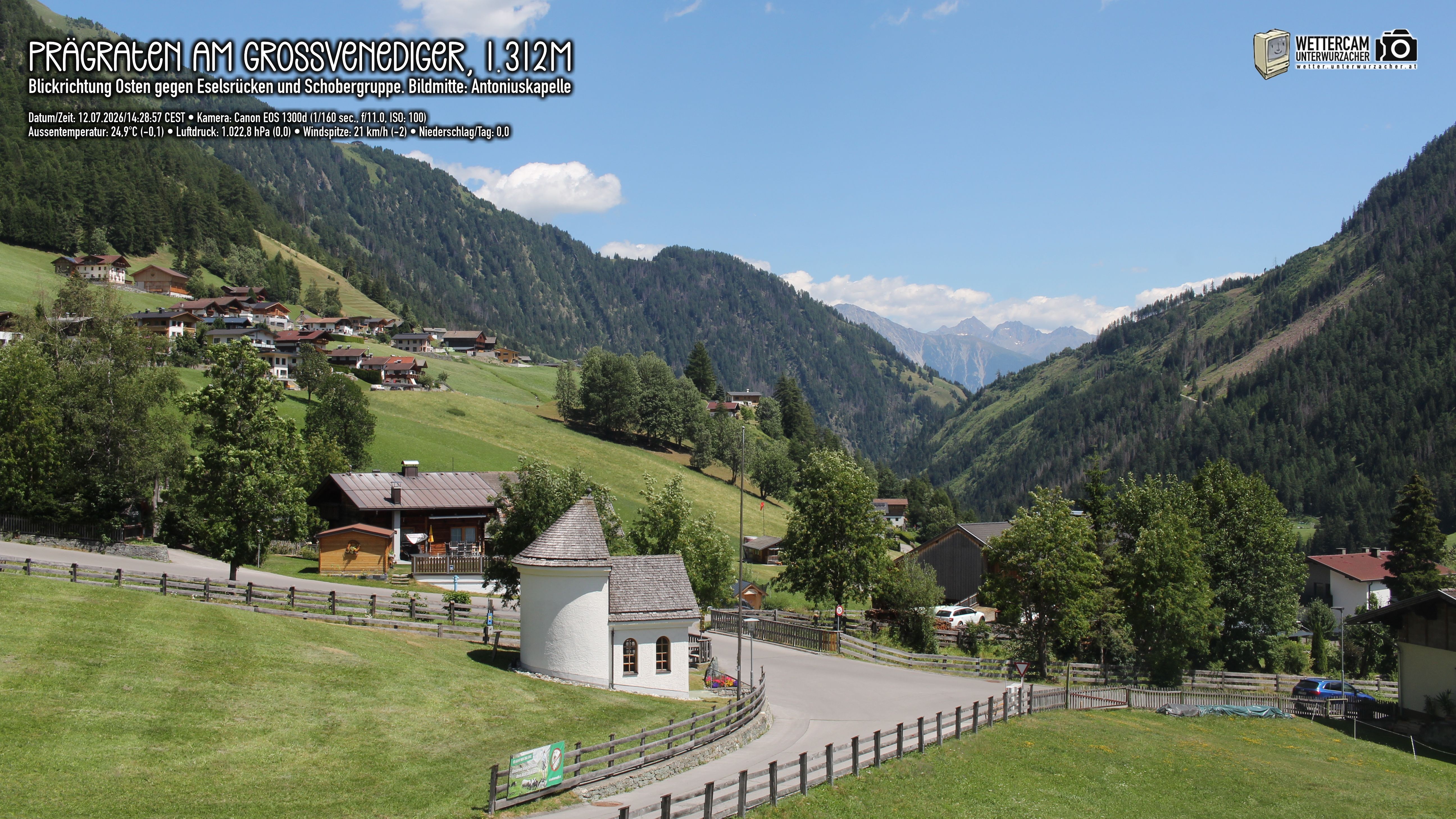 Archiv Foto Webcam Prägraten in Osttirol