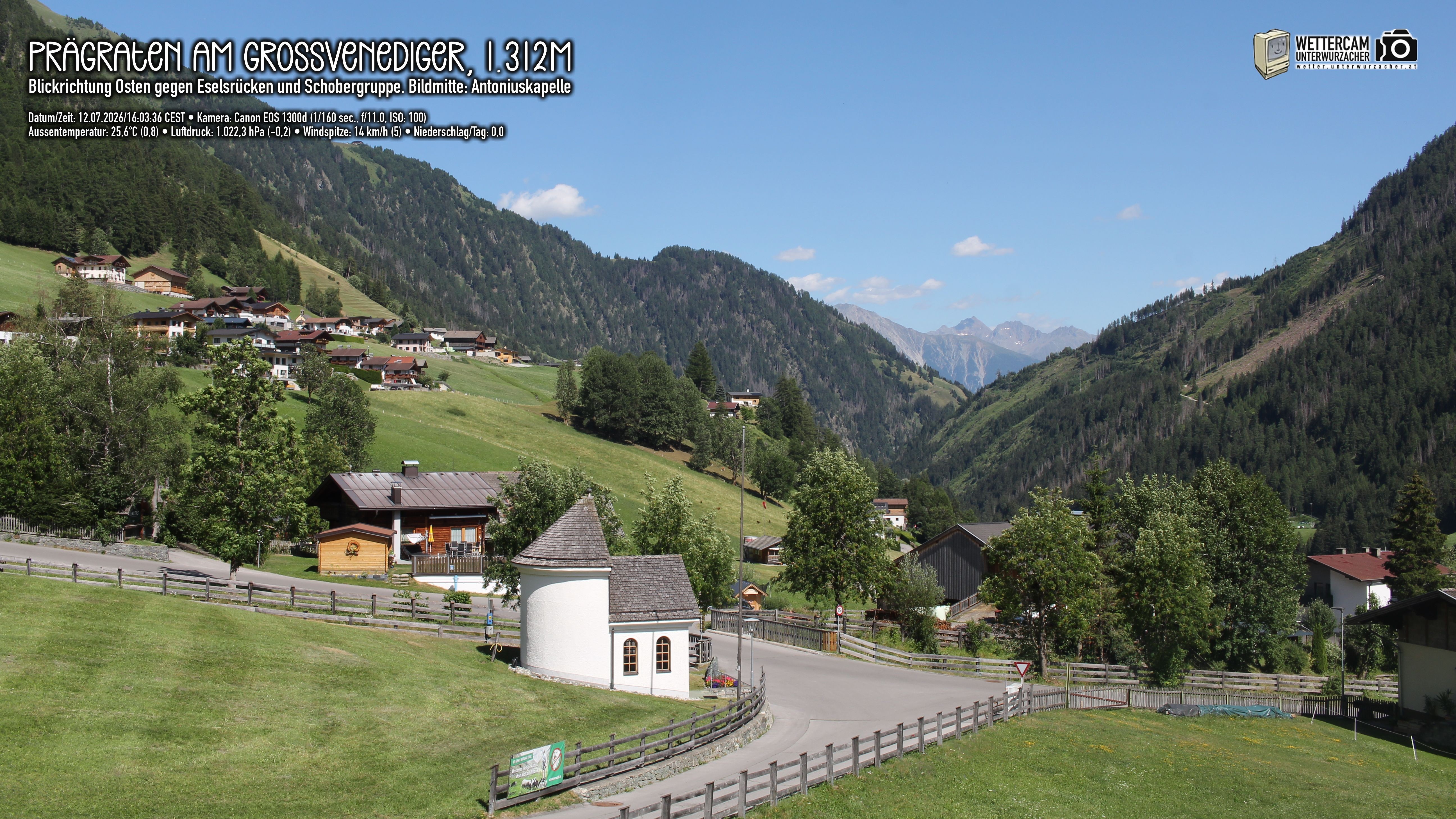 Archiv Foto Webcam Prägraten in Osttirol