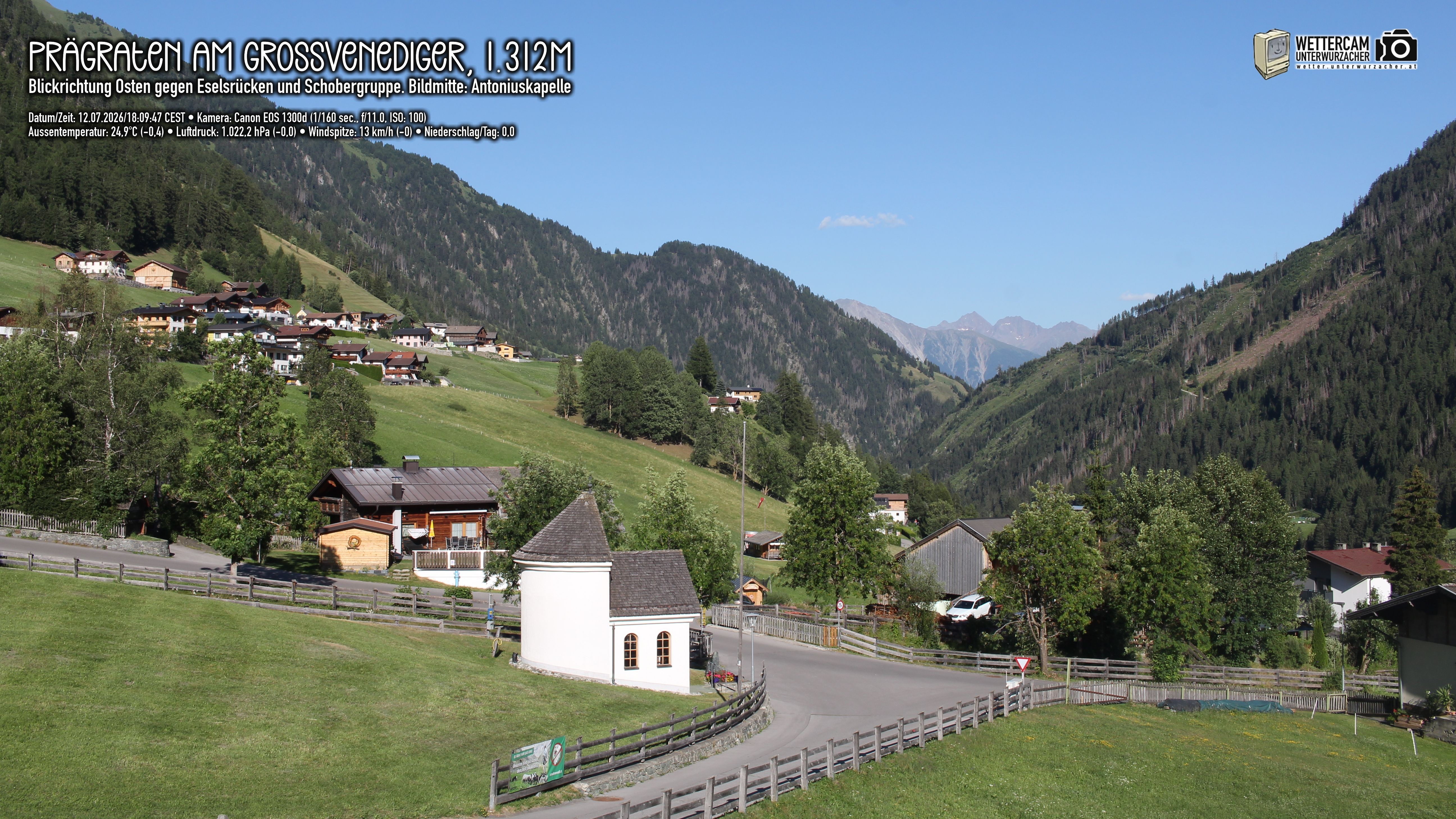 Archiv Foto Webcam Prägraten in Osttirol