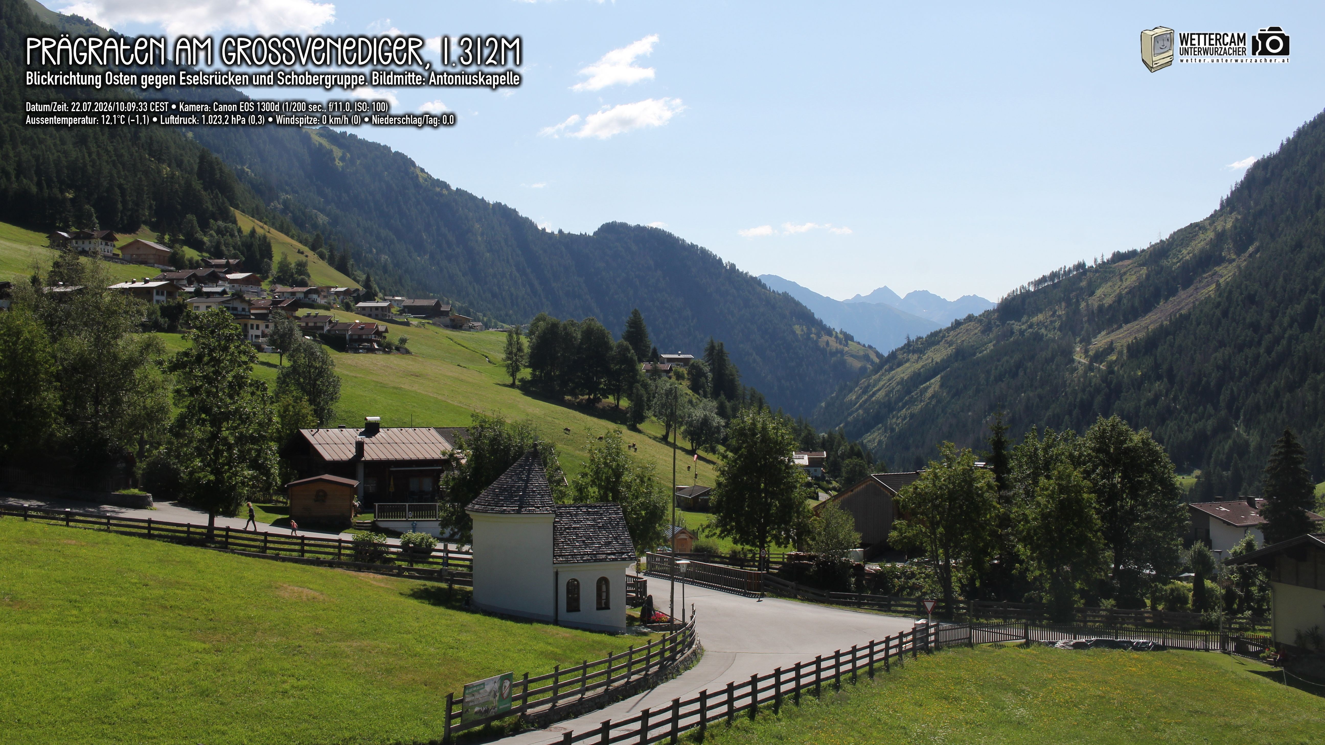 Archiv Foto Webcam Prägraten in Osttirol
