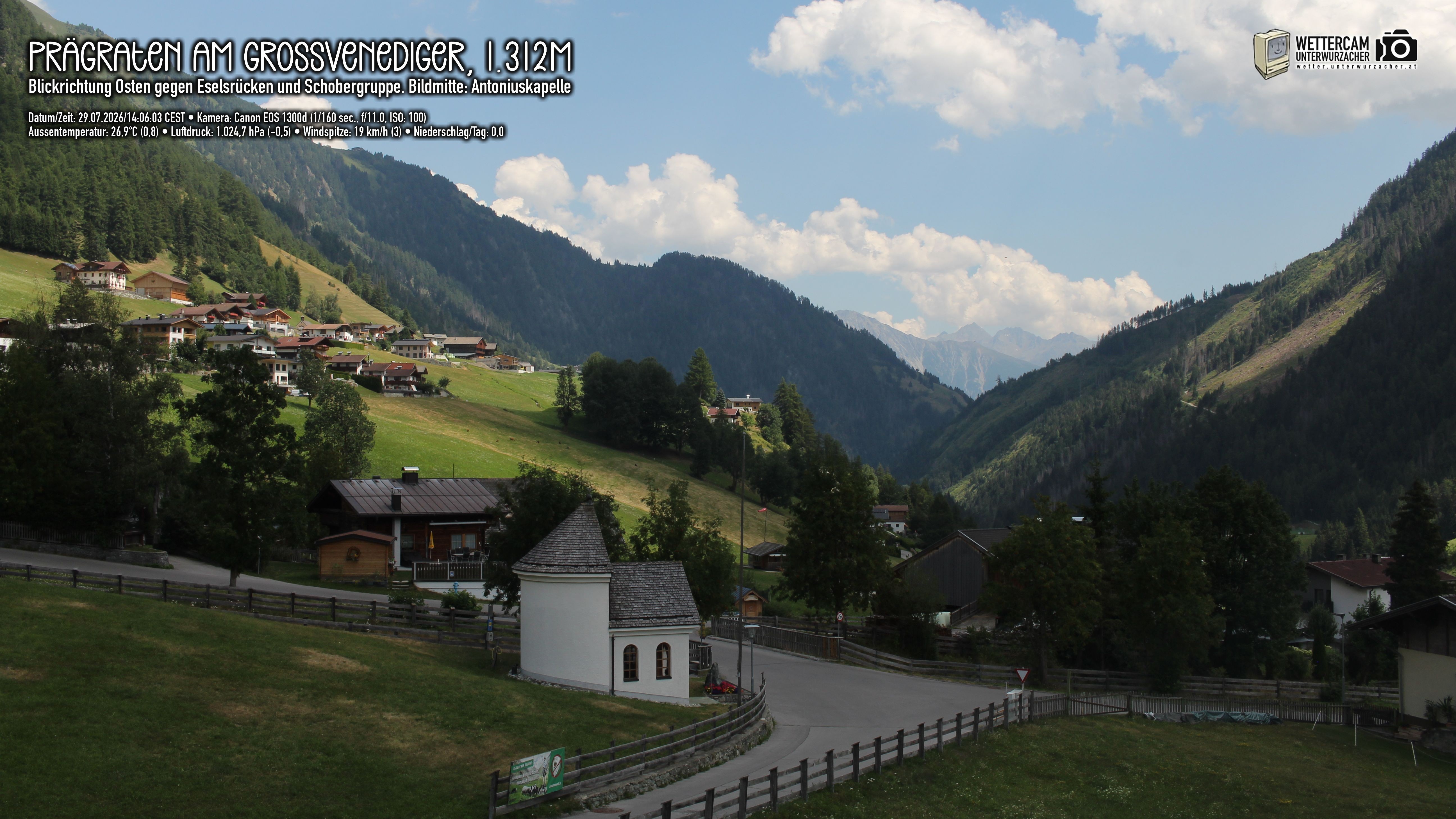 Archived image Webcam Prägraten, East Tyrol