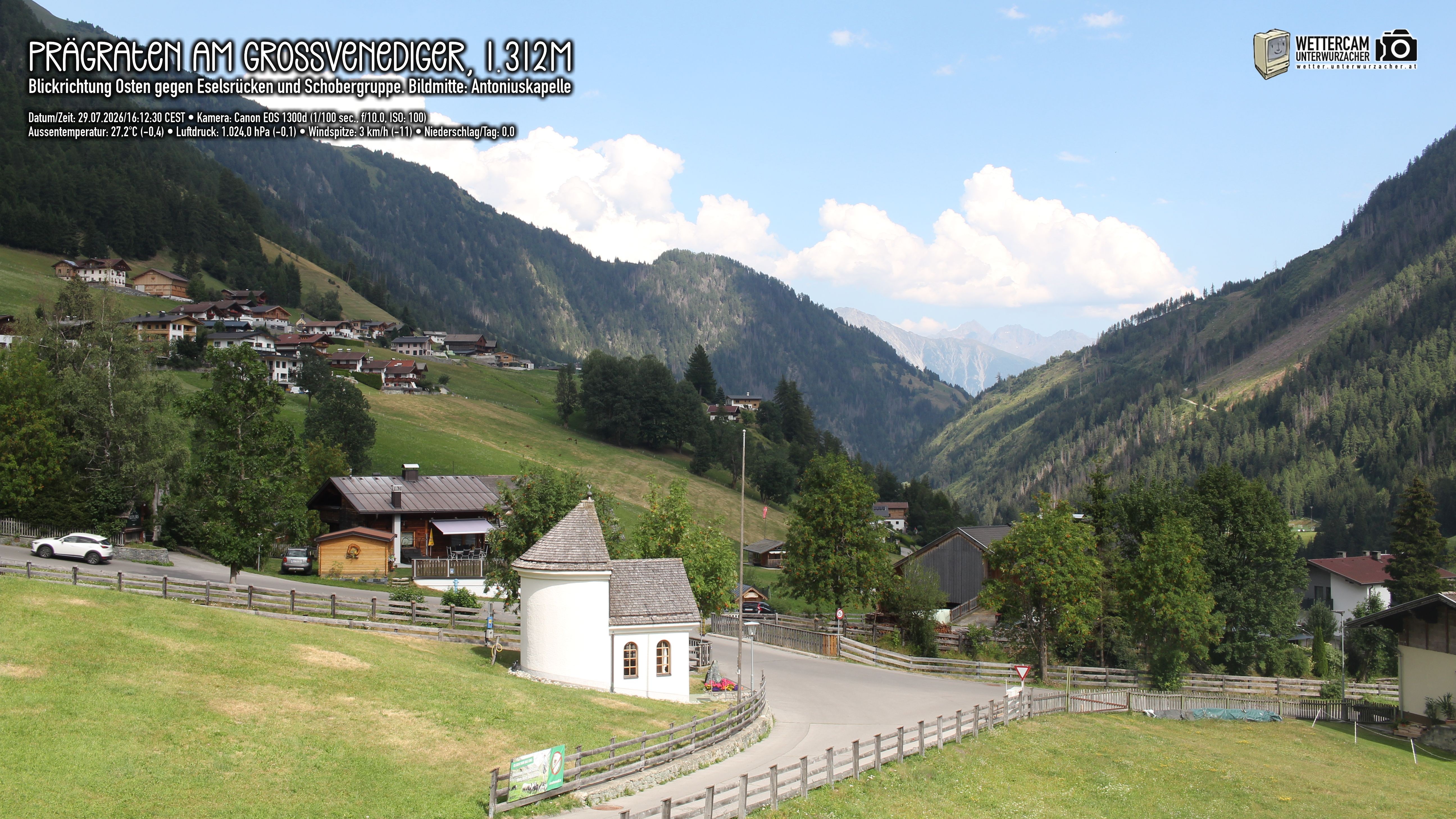 Archived image Webcam Prägraten, East Tyrol