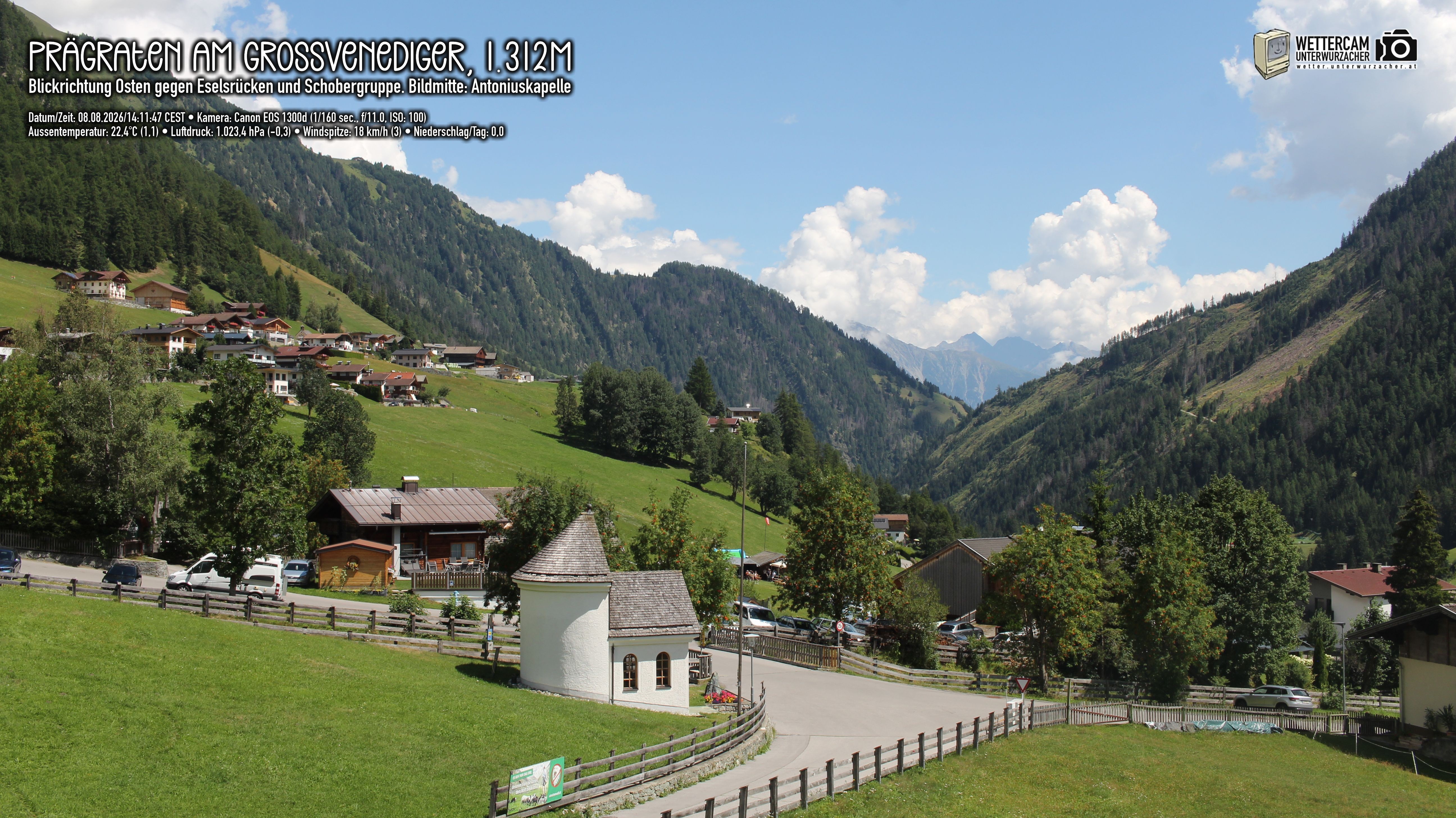 Archiv Foto Webcam Prägraten in Osttirol