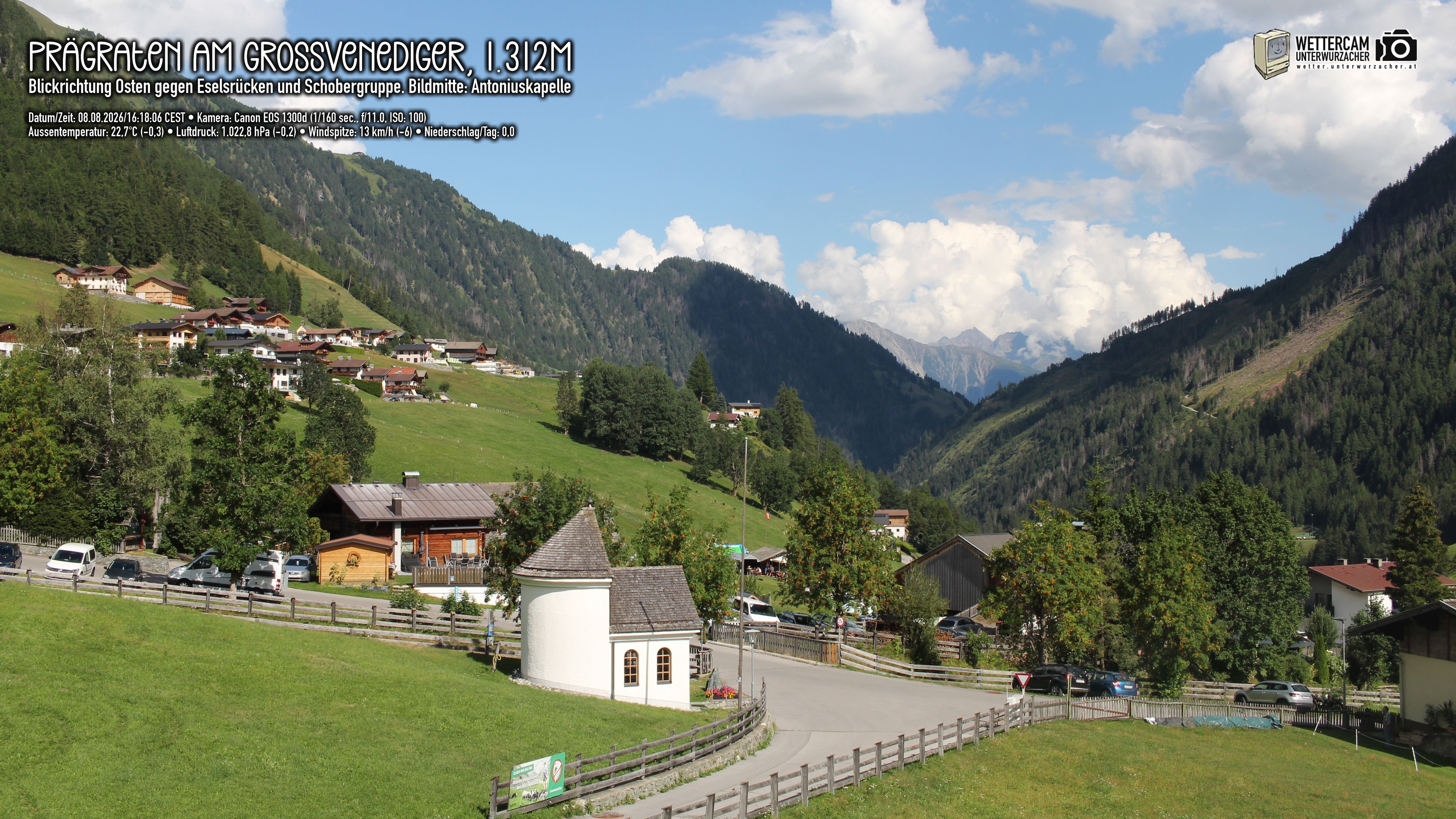 Archiv Foto Webcam Prägraten in Osttirol
