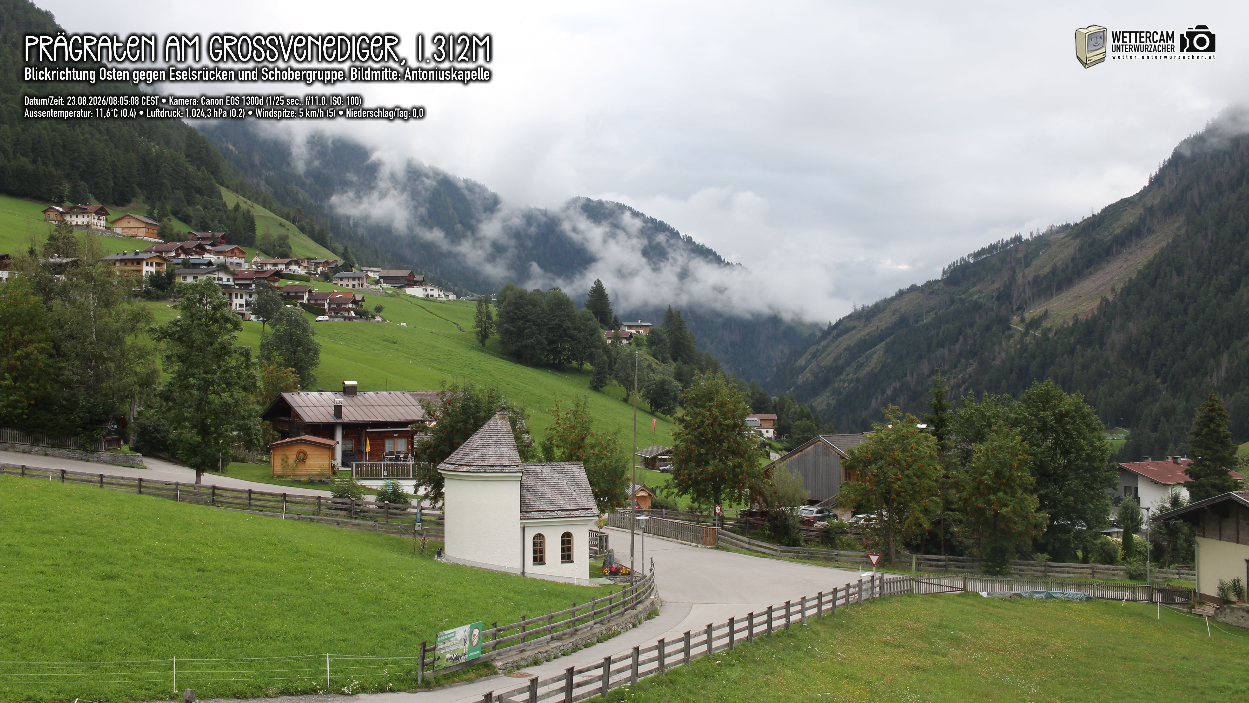 Archiv Foto Webcam Prägraten in Osttirol