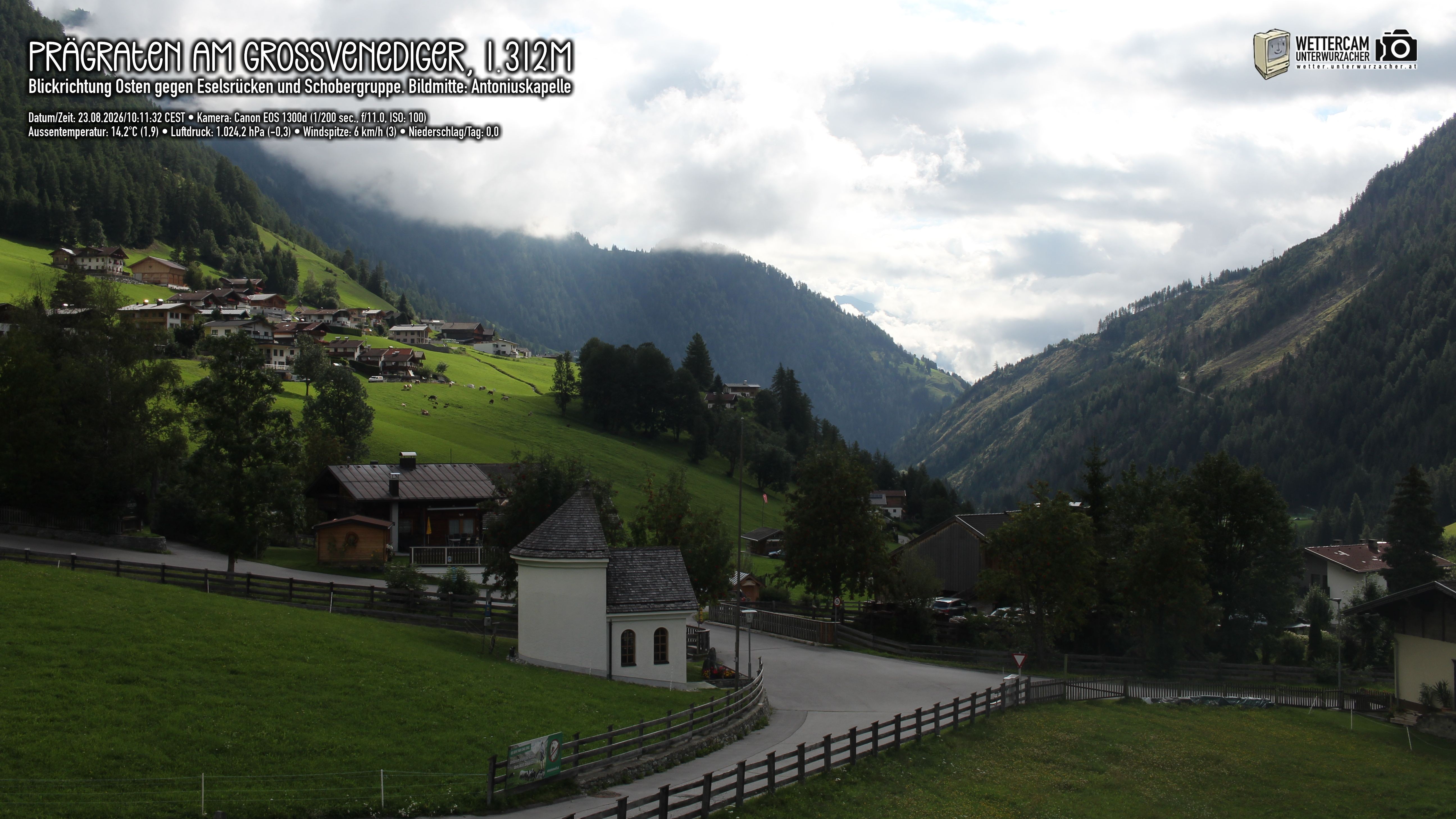 Archiv Foto Webcam Prägraten in Osttirol