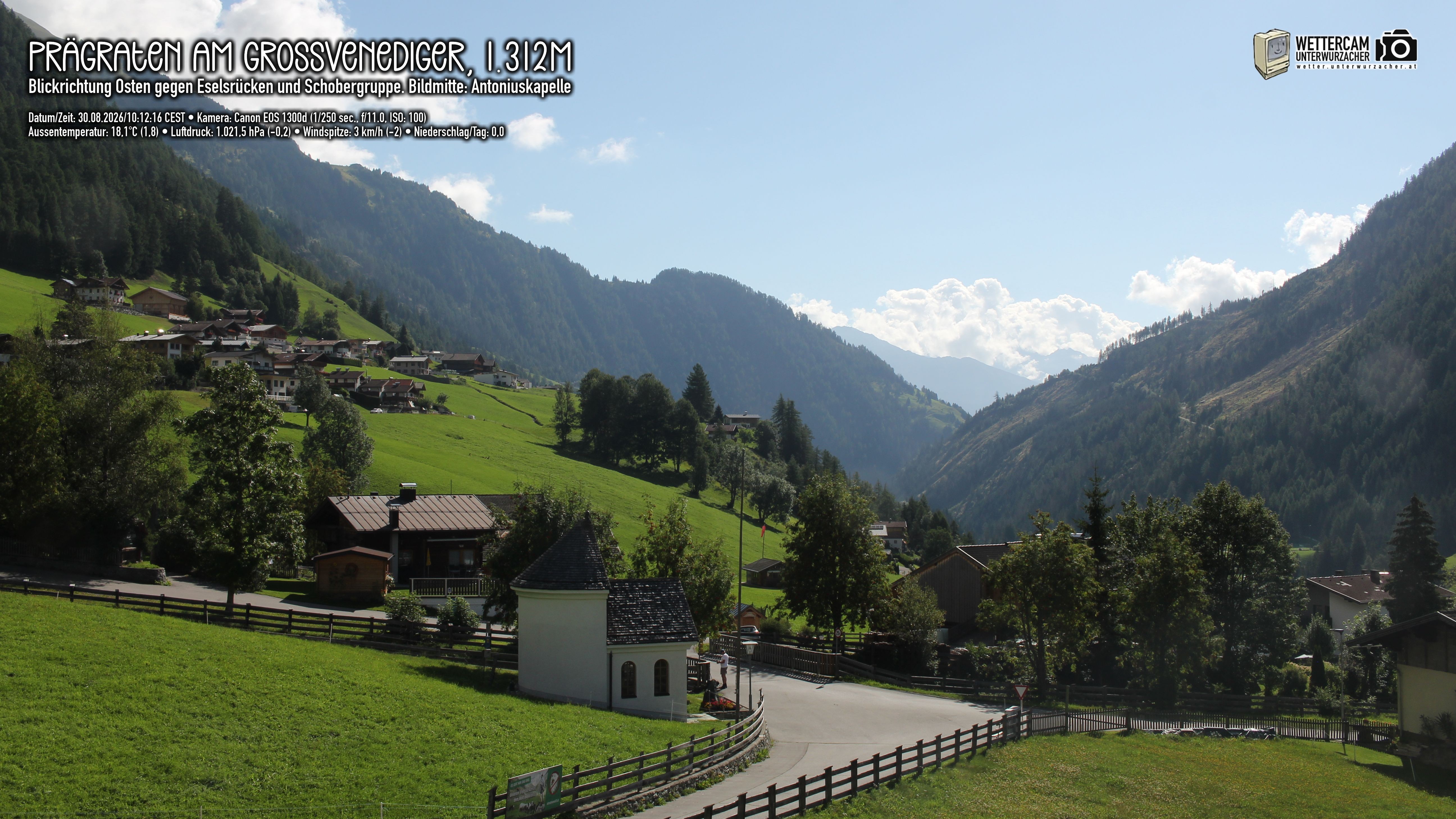Archived image Webcam Prägraten, East Tyrol