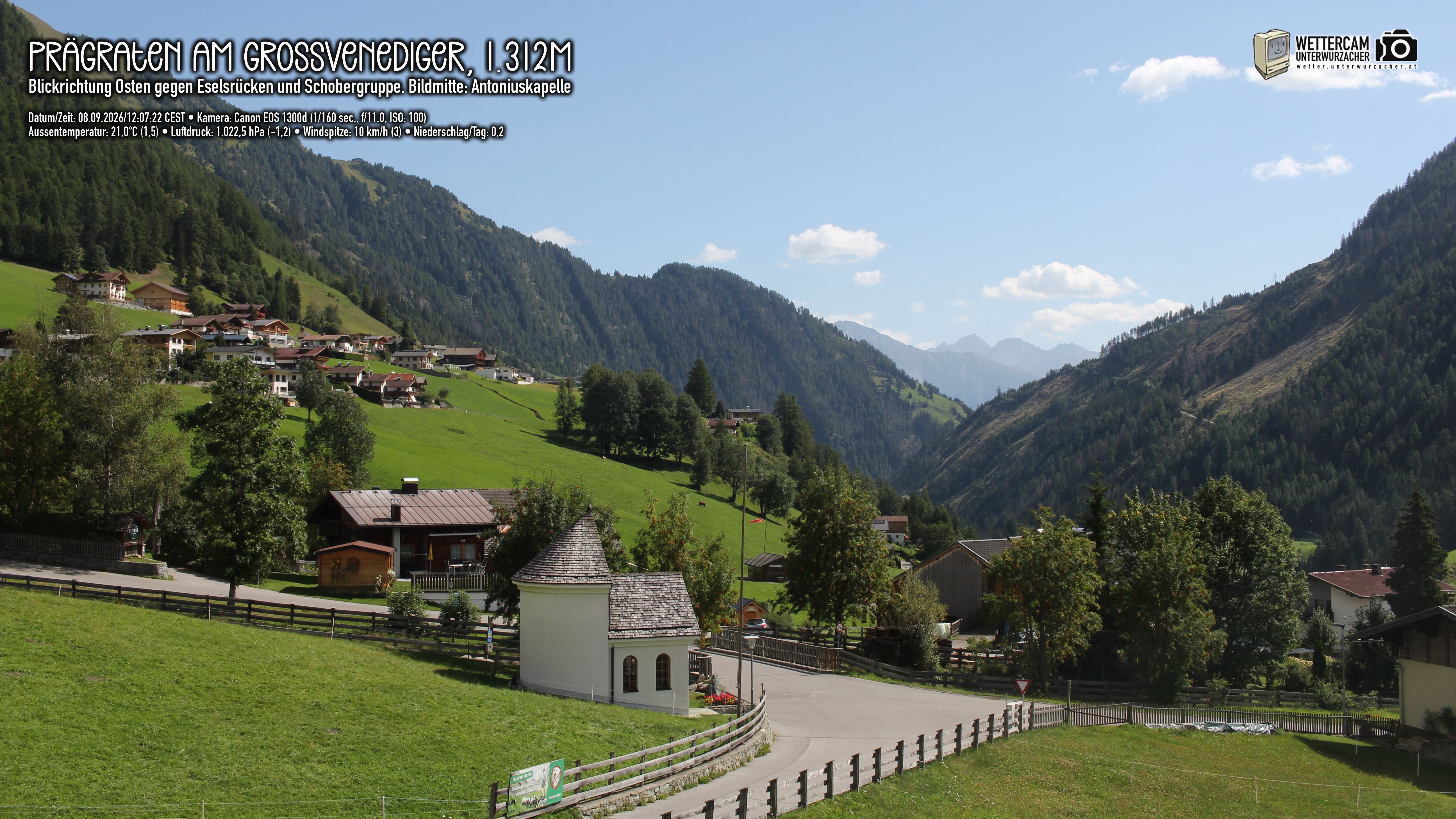 Archiv Foto Webcam Prägraten in Osttirol
