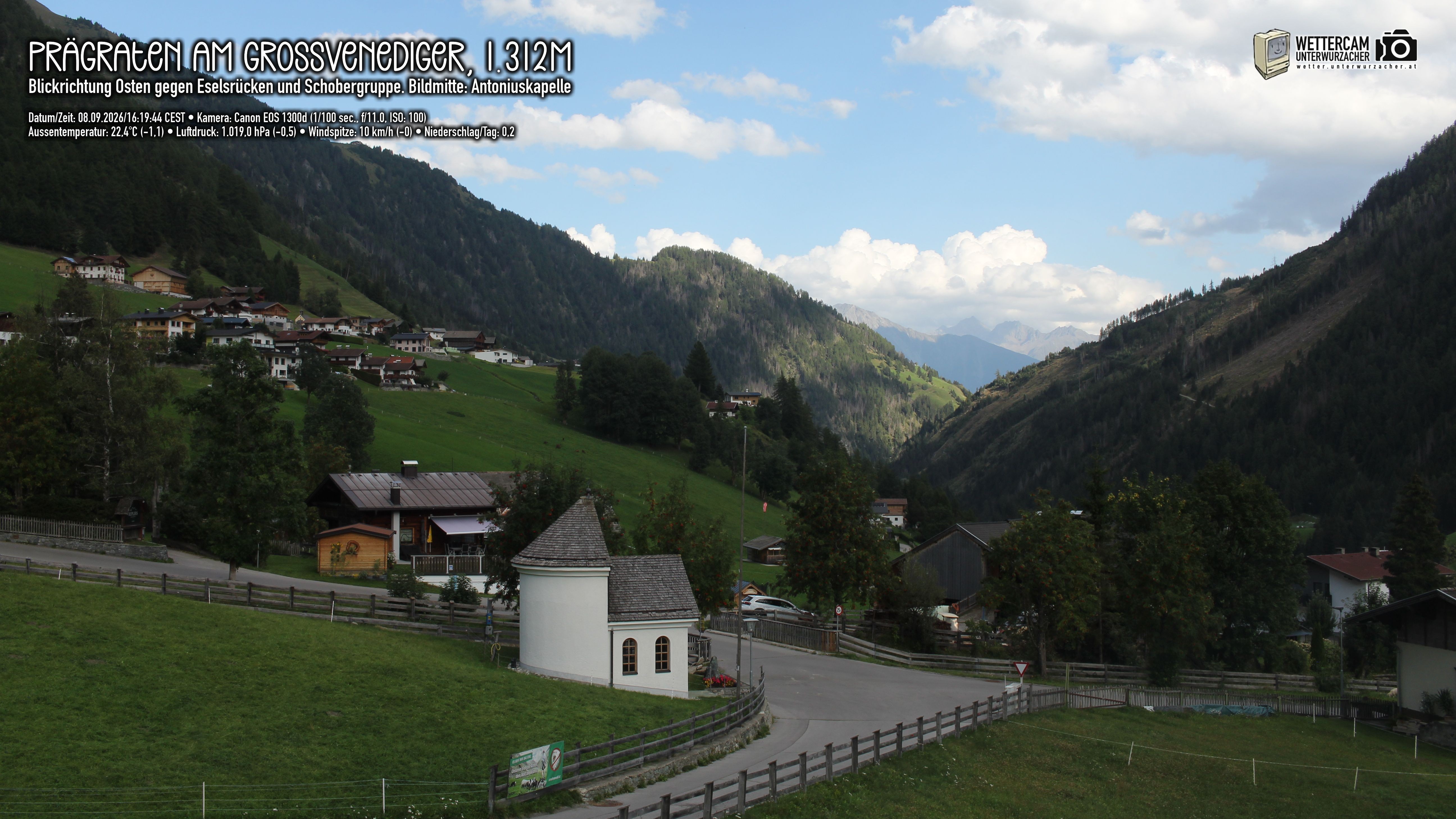 Archiv Foto Webcam Prägraten in Osttirol
