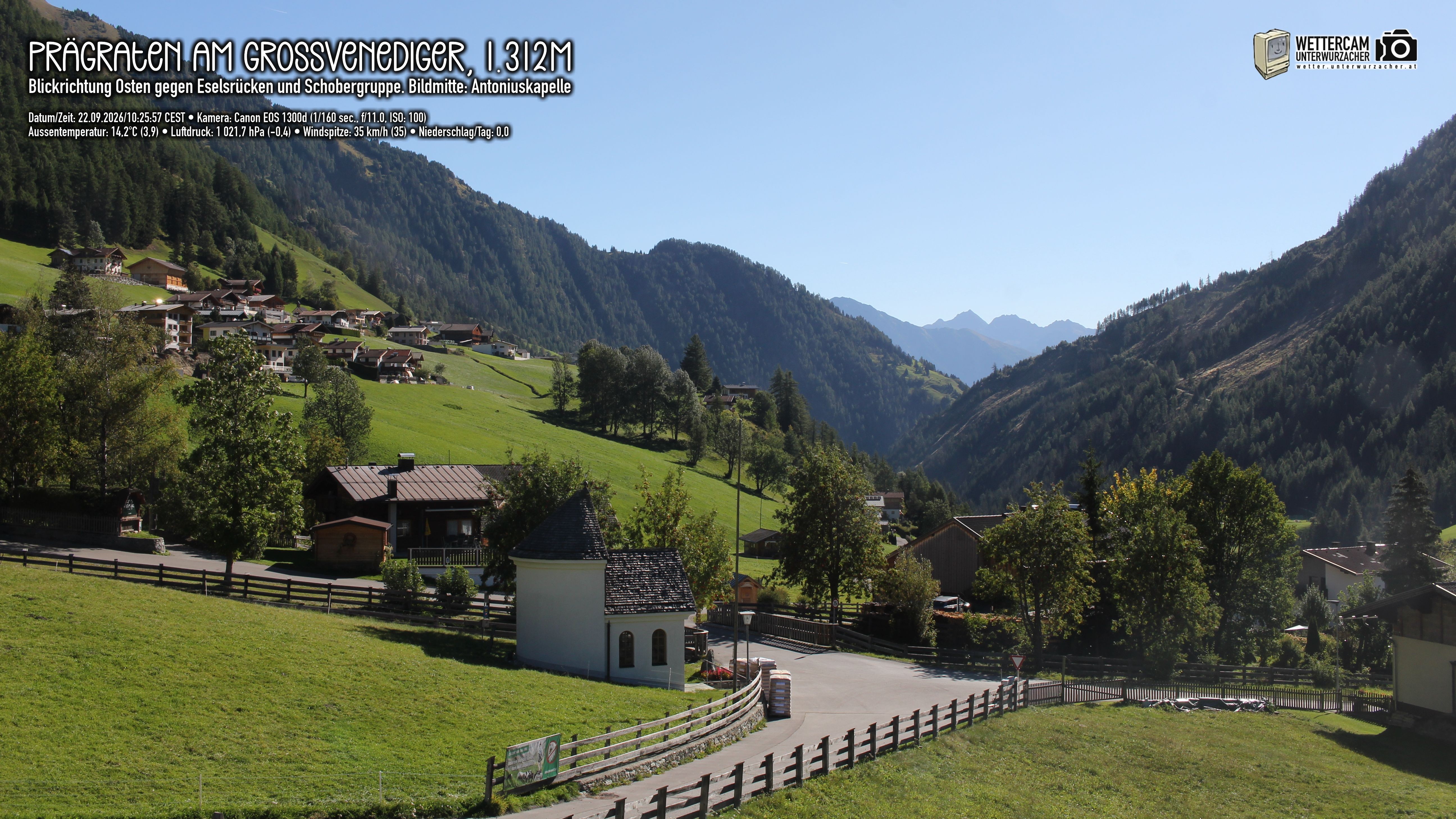 Archiv Foto Webcam Prägraten in Osttirol