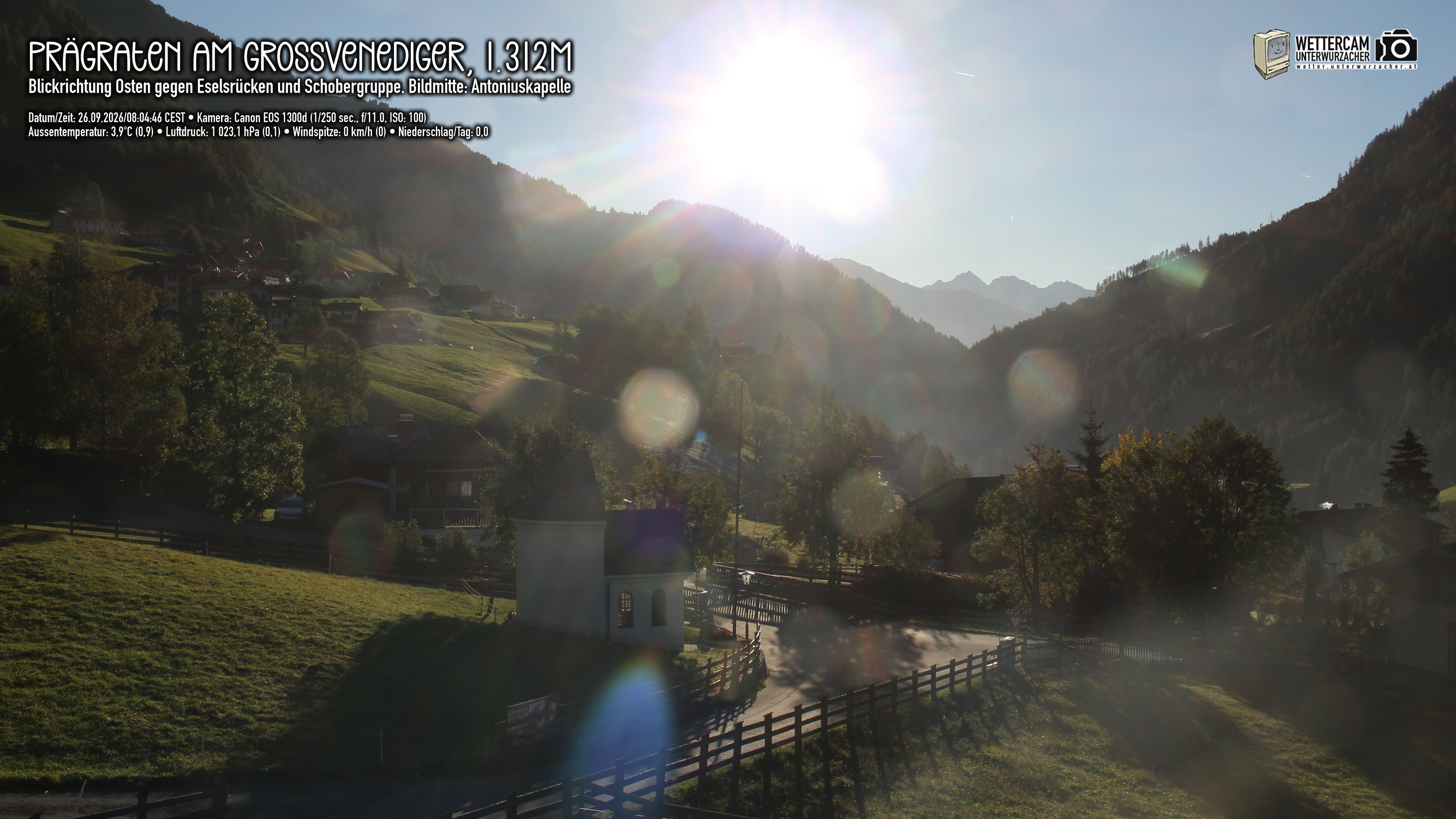 Archived image Webcam Prägraten, East Tyrol