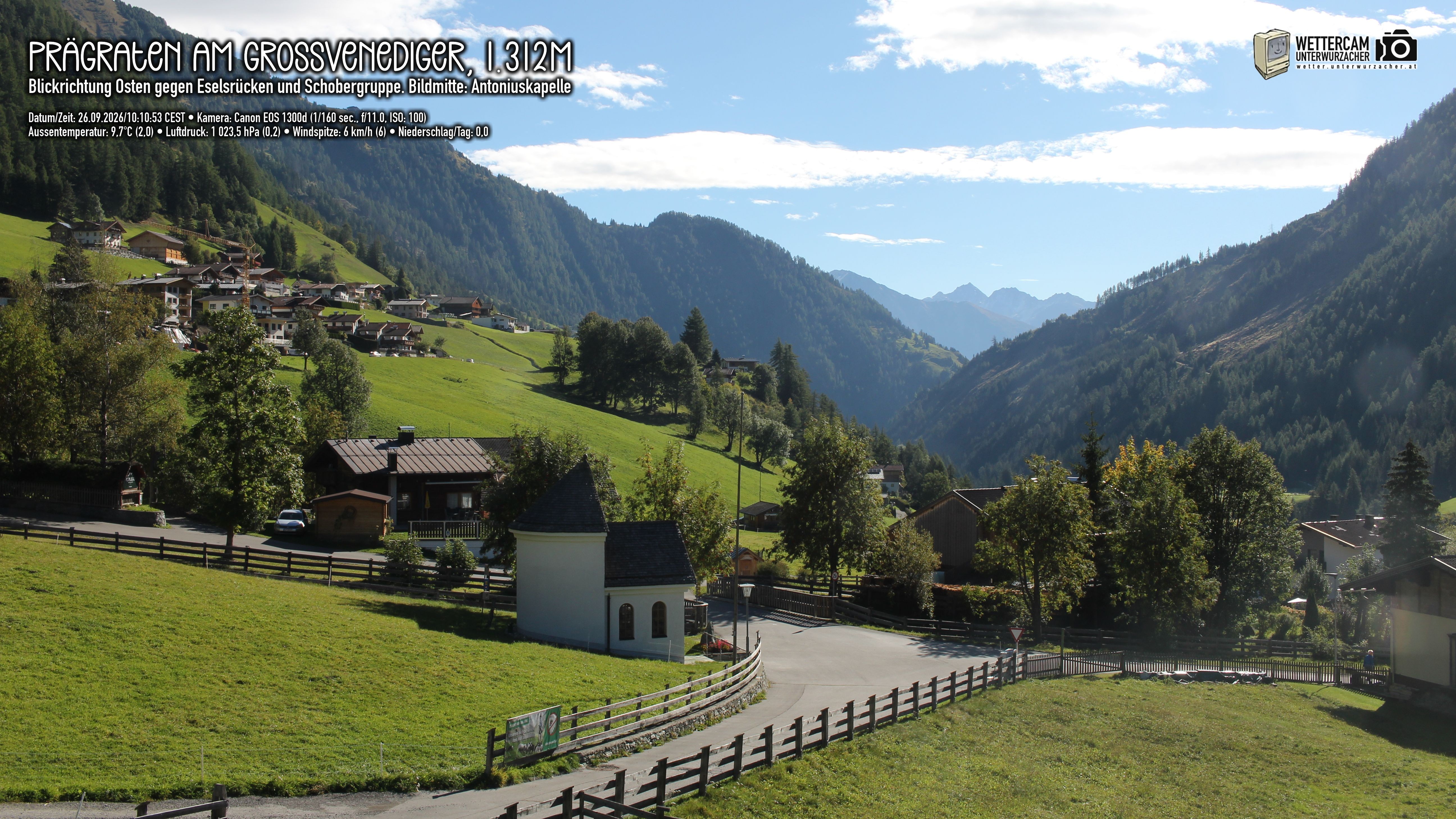 Archived image Webcam Prägraten, East Tyrol