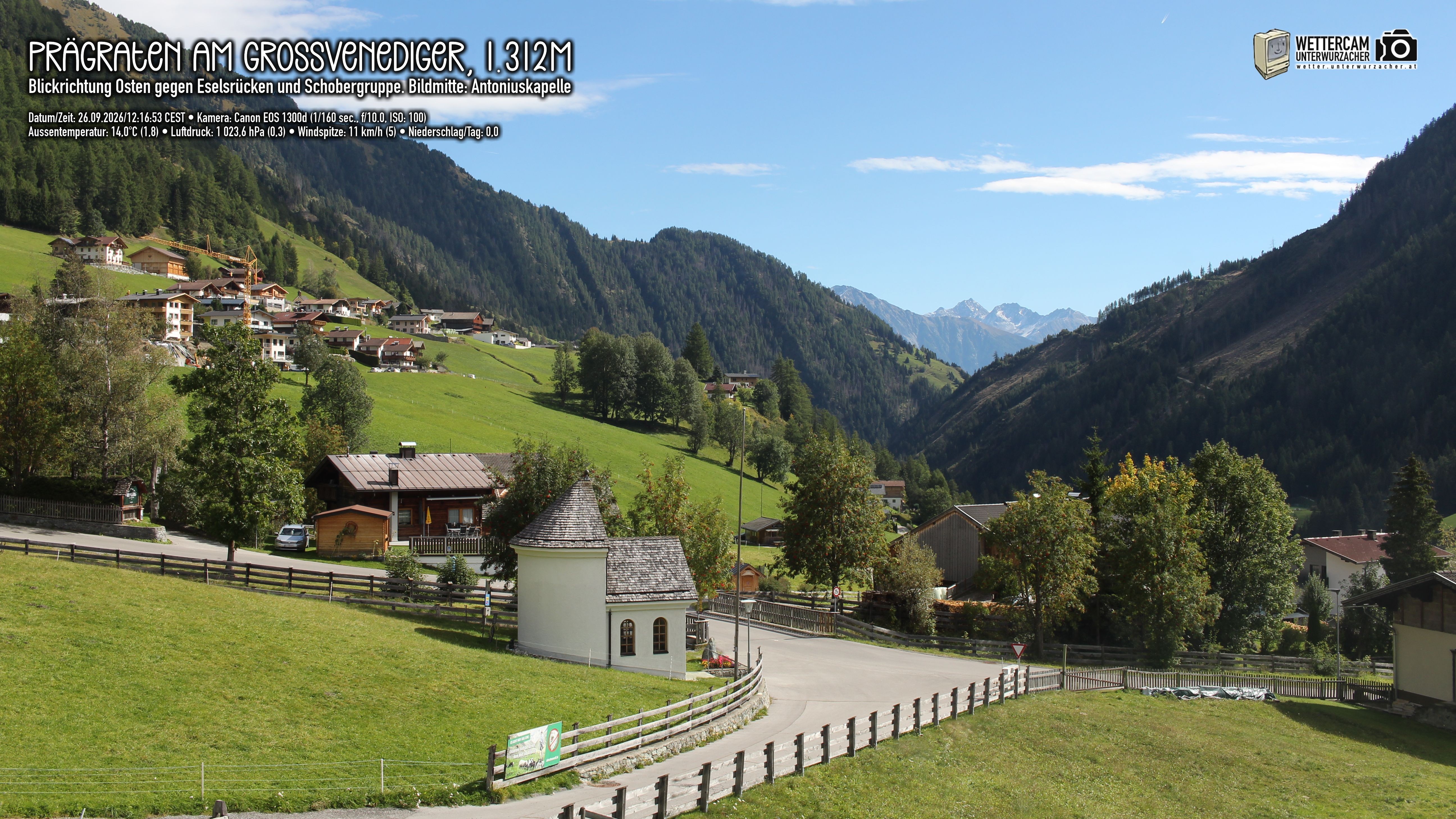 Archived image Webcam Prägraten, East Tyrol