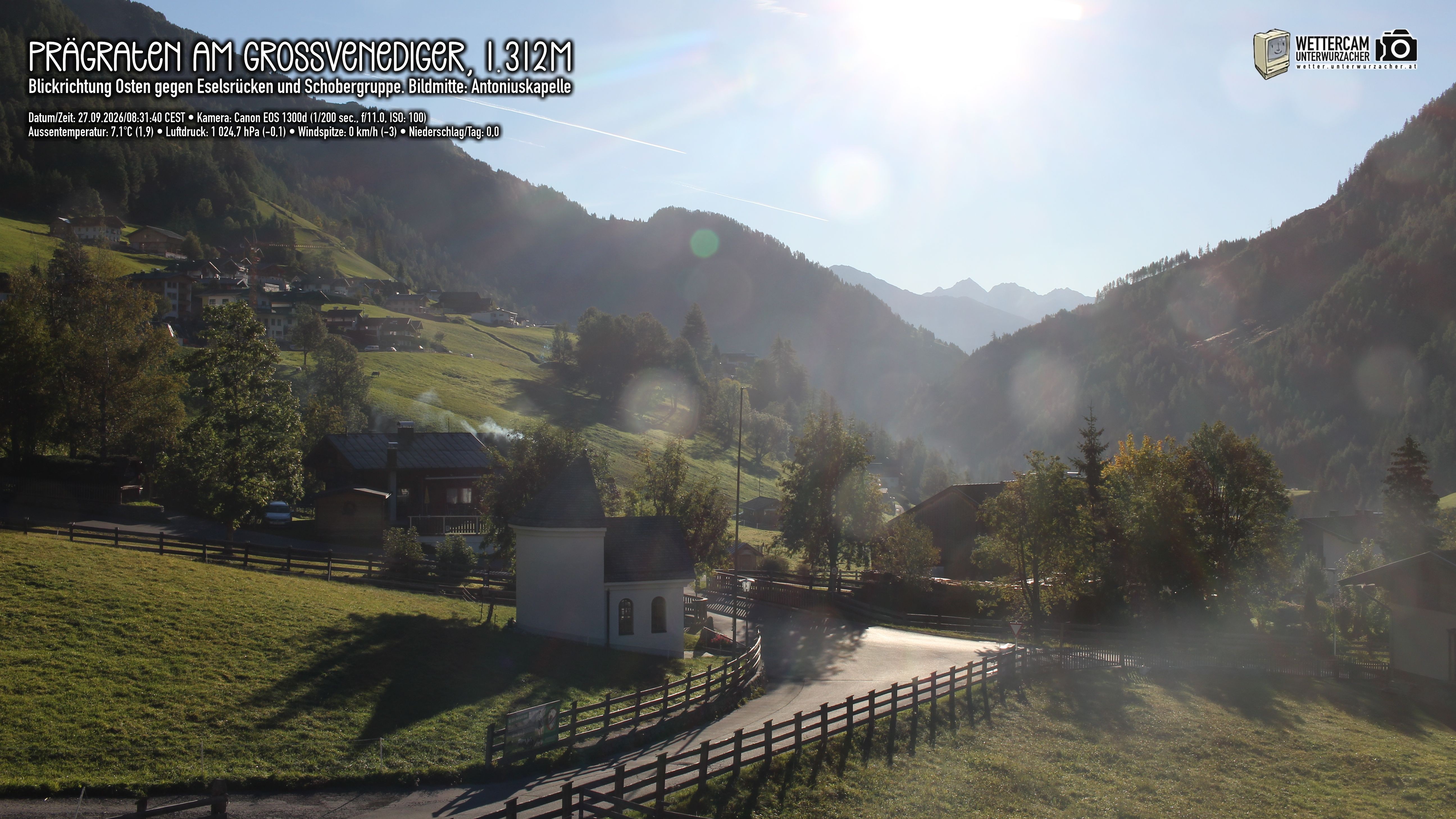 Archiv Foto Webcam Prägraten in Osttirol