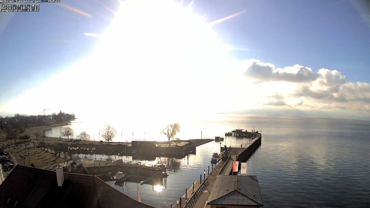 Archiv Foto Webcam Bodensee: Gemeindehafen Langenargen