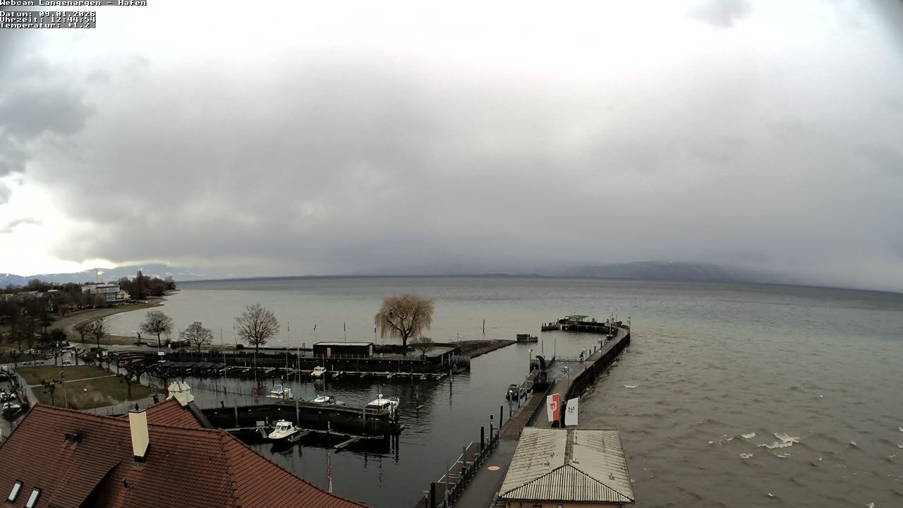 Archiv Foto Webcam Bodensee: Gemeindehafen Langenargen