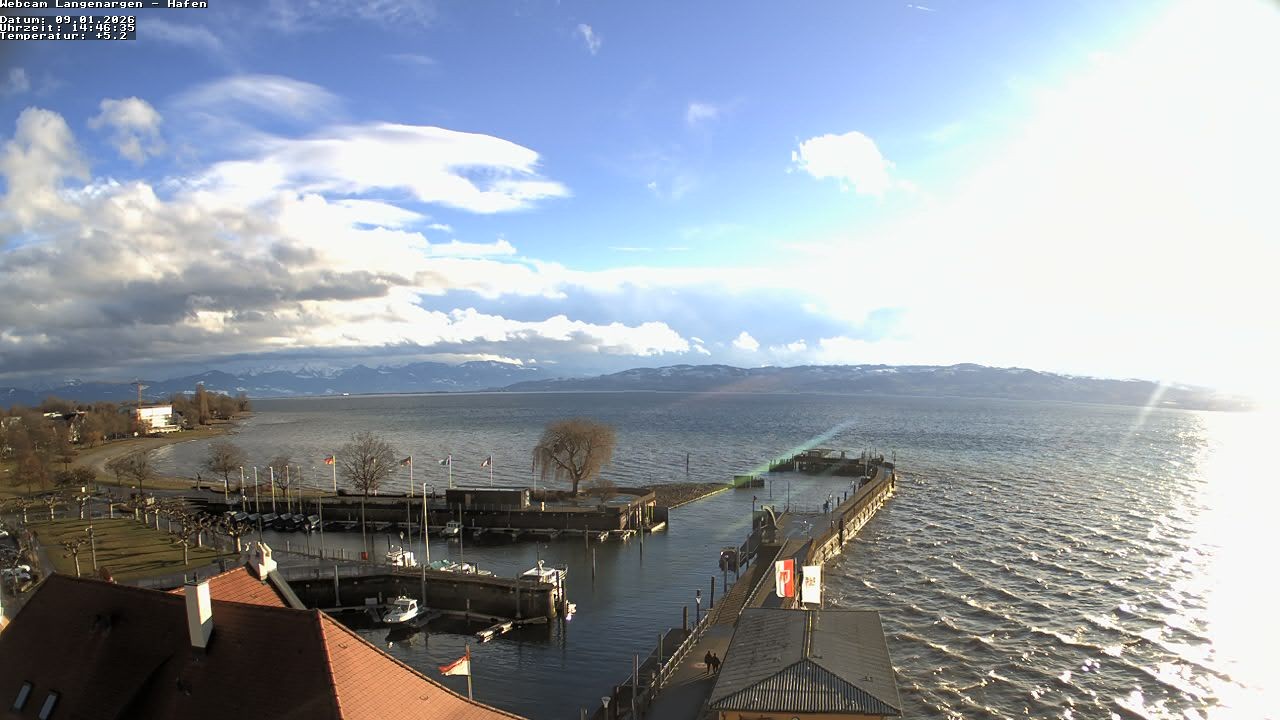 Archiv Foto Webcam Bodensee: Gemeindehafen Langenargen