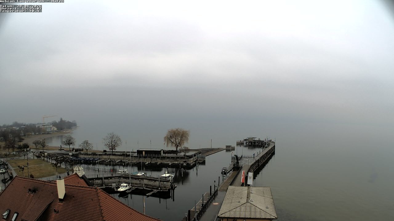 Archiv Foto Webcam Bodensee: Gemeindehafen Langenargen