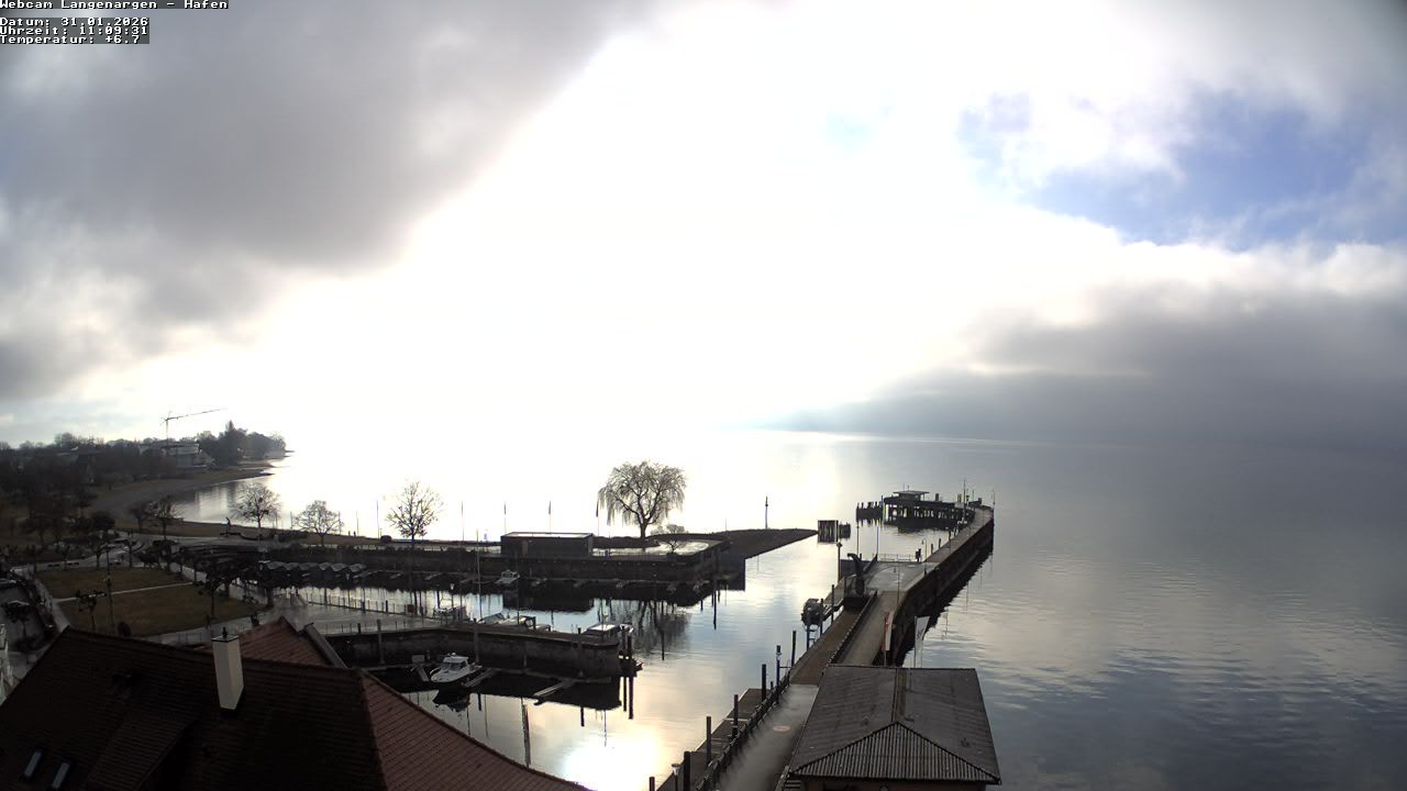 Archiv Foto Webcam Bodensee: Gemeindehafen Langenargen