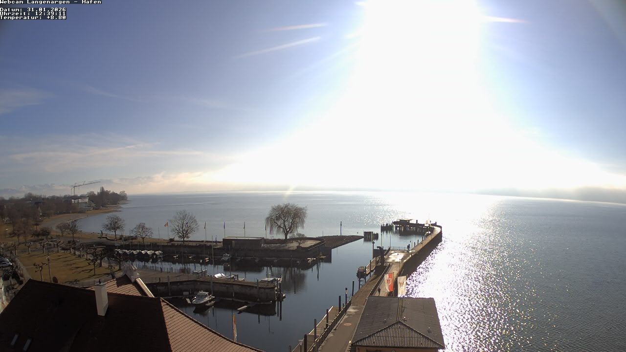 Archiv Foto Webcam Bodensee: Gemeindehafen Langenargen