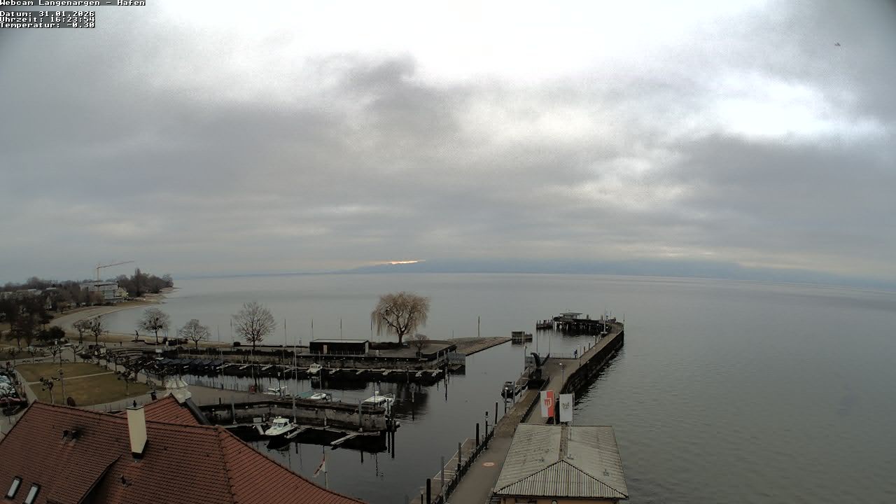 Archiv Foto Webcam Bodensee: Gemeindehafen Langenargen