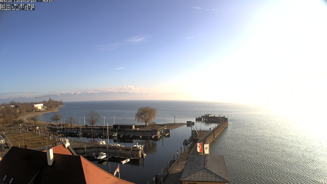 Archiv Foto Webcam Bodensee: Gemeindehafen Langenargen