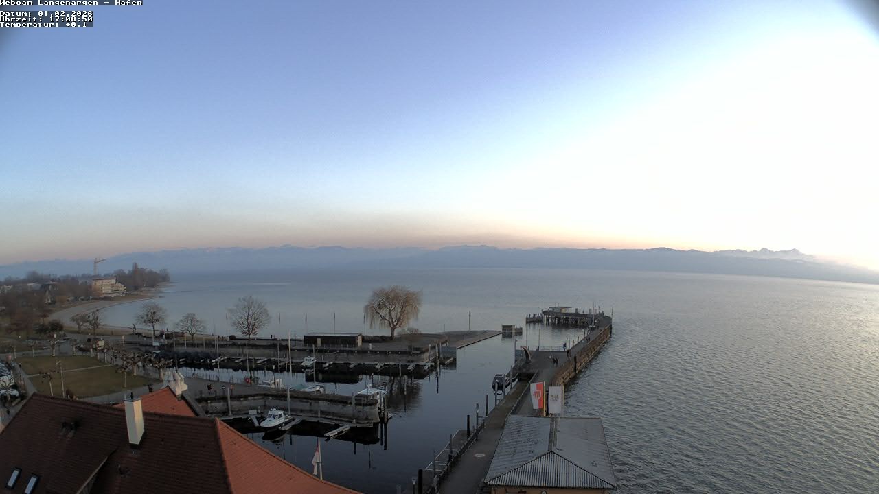 Archiv Foto Webcam Bodensee: Gemeindehafen Langenargen