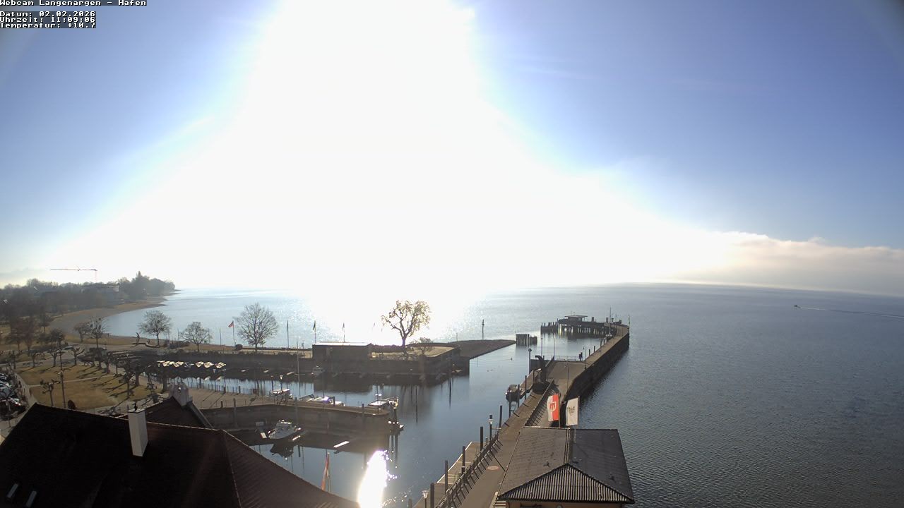 Archiv Foto Webcam Bodensee: Gemeindehafen Langenargen