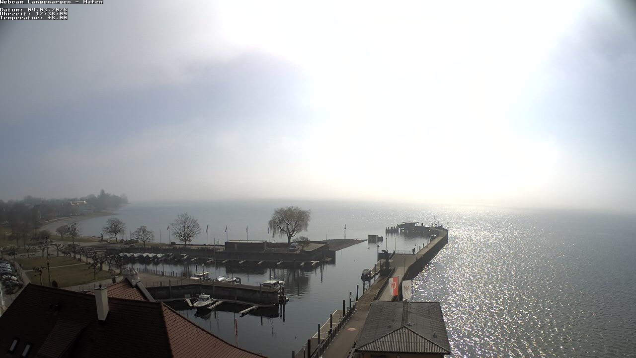 Archiv Foto Webcam Bodensee: Gemeindehafen Langenargen