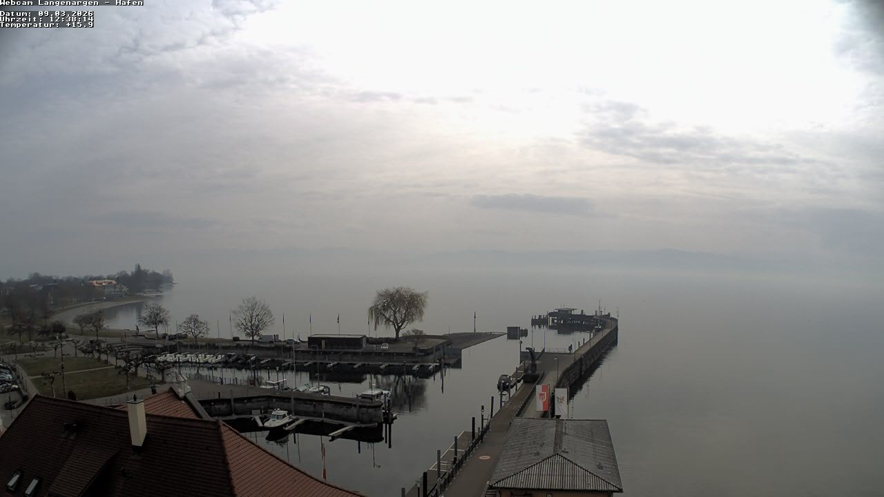 Archiv Foto Webcam Bodensee: Gemeindehafen Langenargen