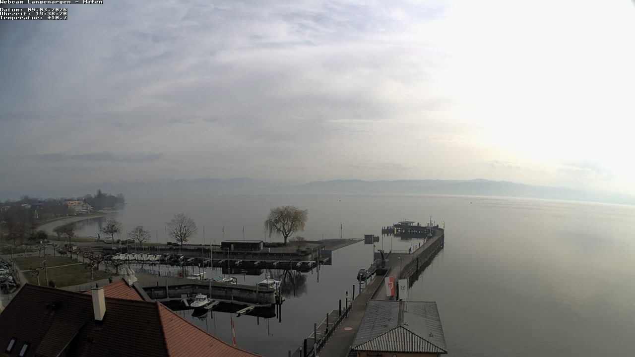 Archiv Foto Webcam Bodensee: Gemeindehafen Langenargen