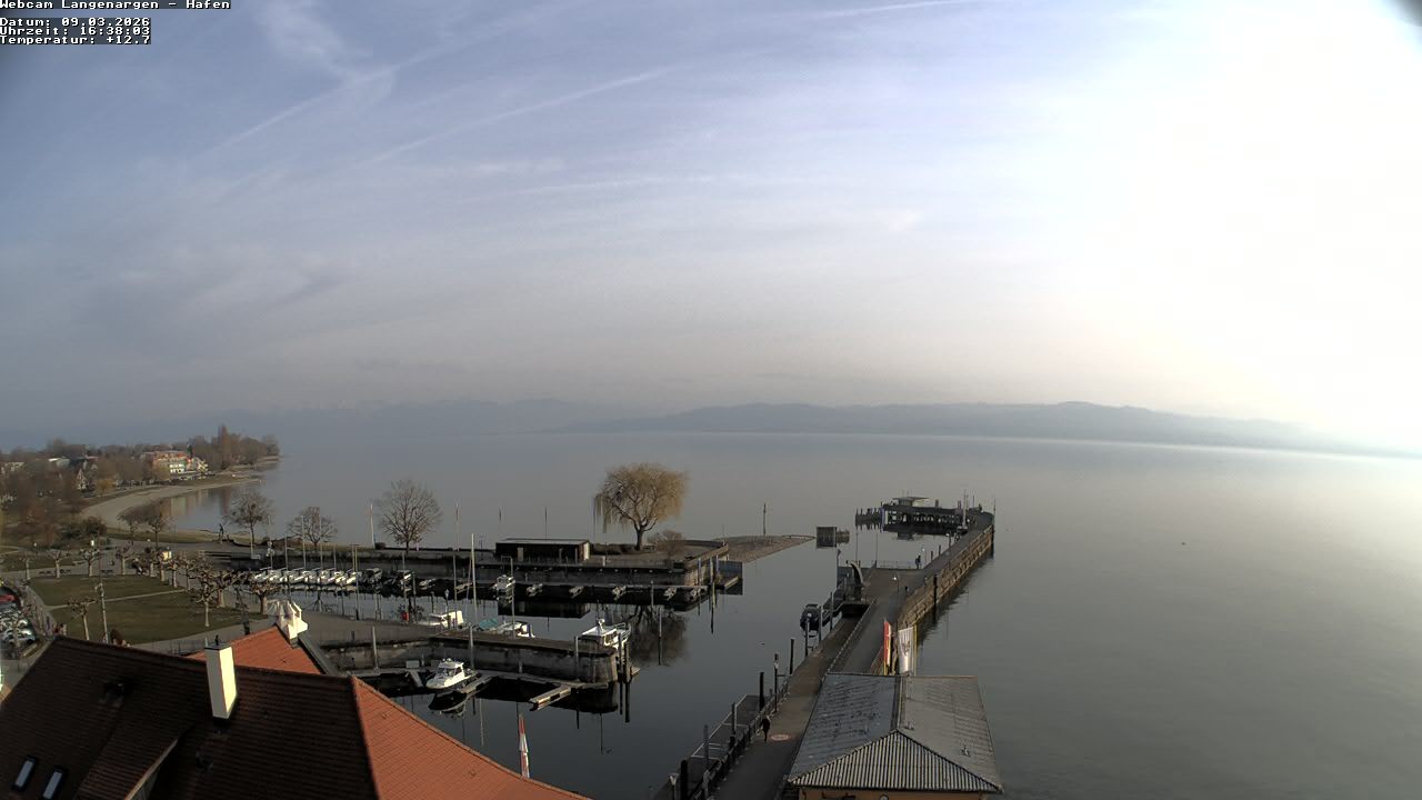 Archiv Foto Webcam Bodensee: Gemeindehafen Langenargen