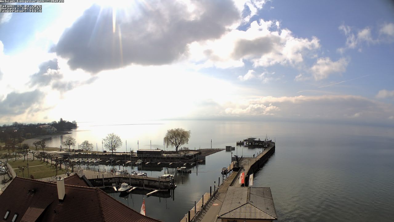 Archiv Foto Webcam Bodensee: Gemeindehafen Langenargen