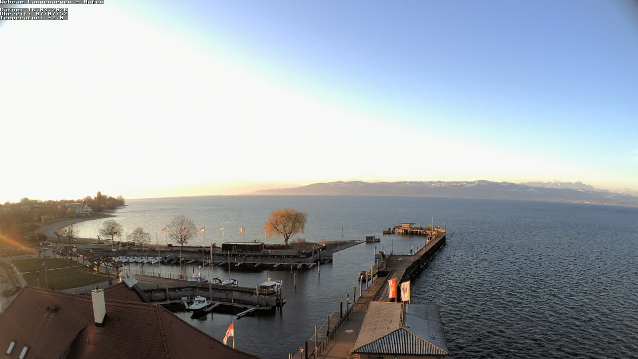 Archiv Foto Webcam Bodensee: Gemeindehafen Langenargen