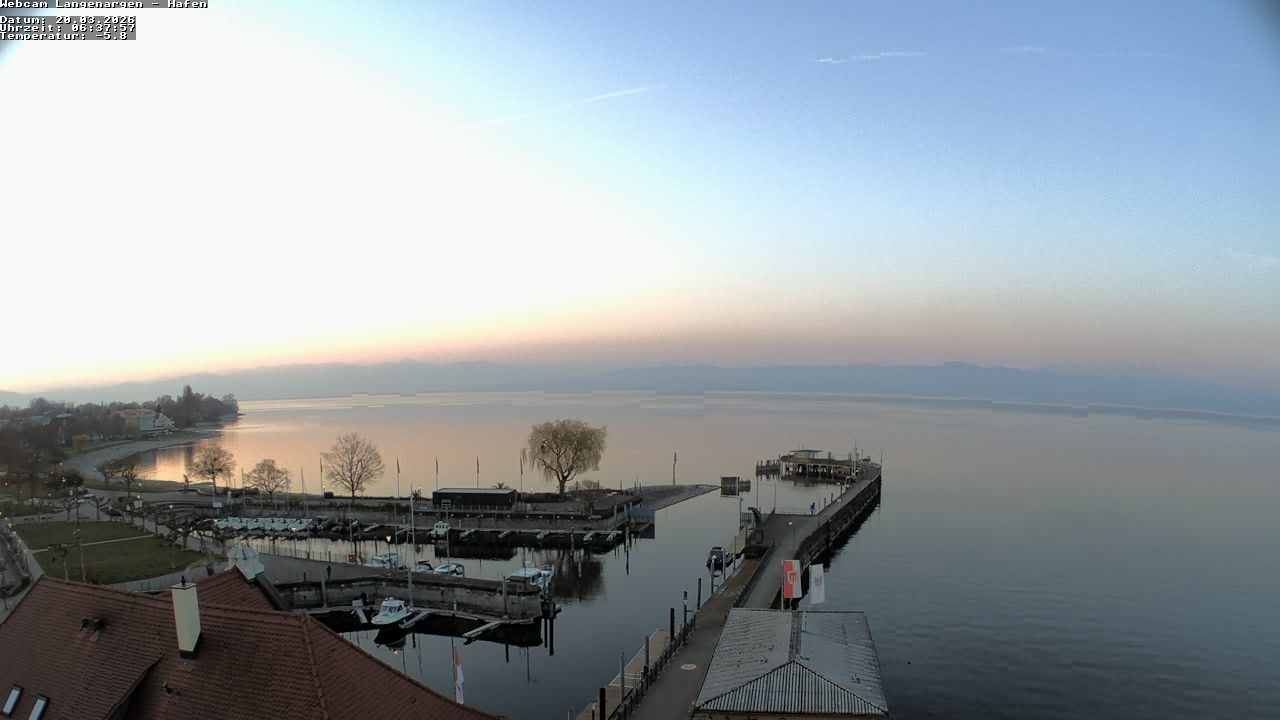 Archiv Foto Webcam Bodensee: Gemeindehafen Langenargen