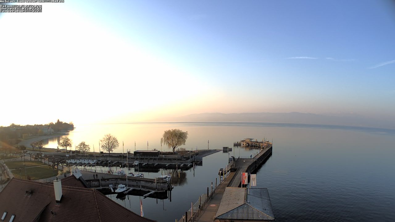 Archiv Foto Webcam Bodensee: Gemeindehafen Langenargen