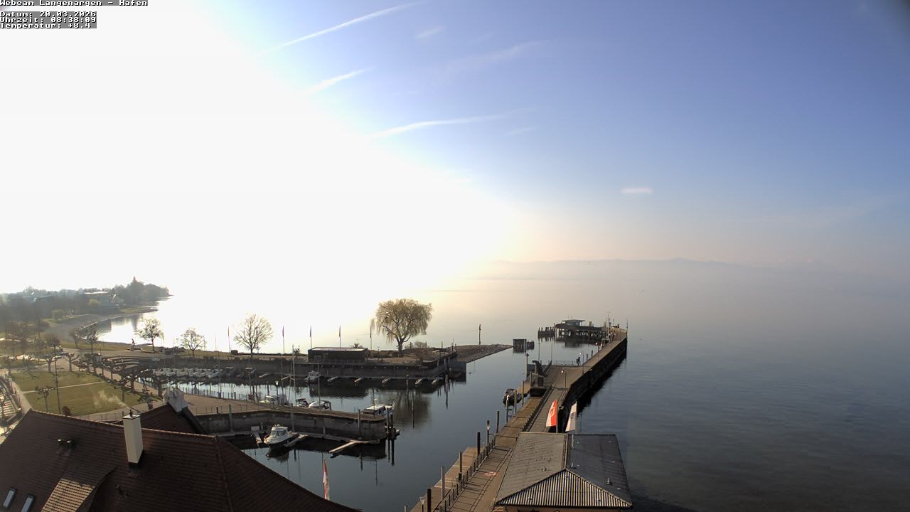 Archiv Foto Webcam Bodensee: Gemeindehafen Langenargen