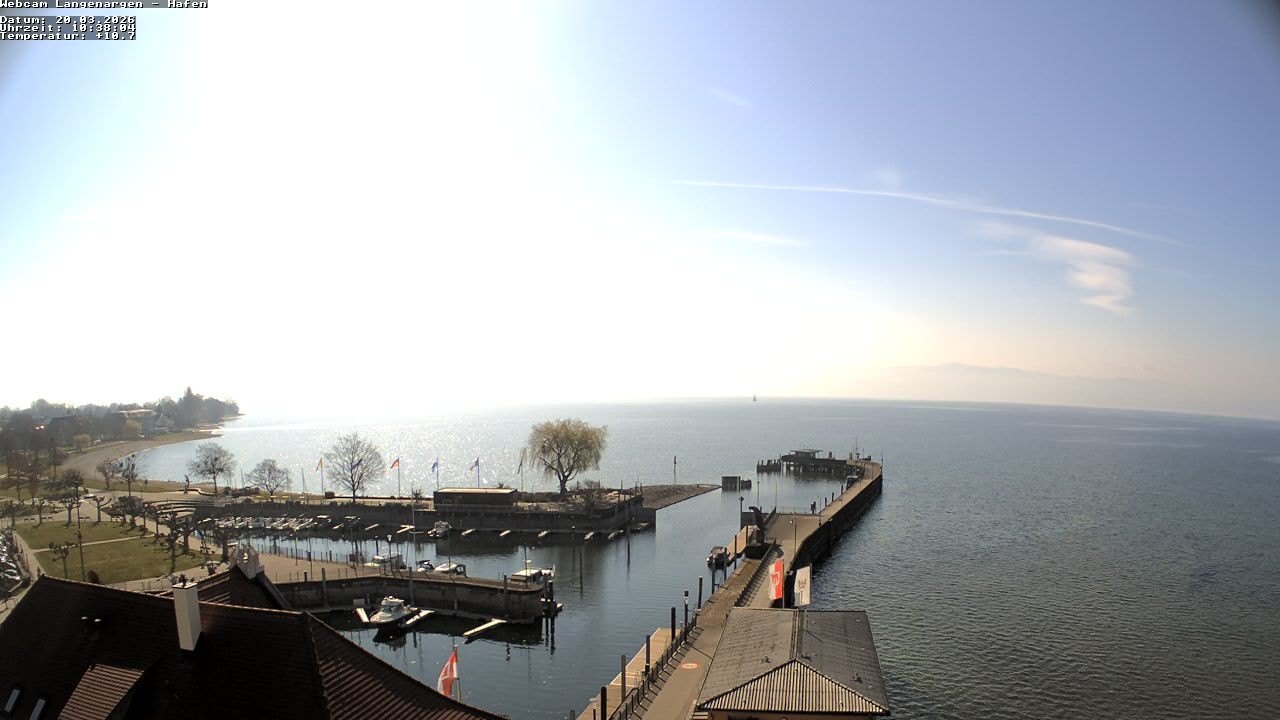 Archiv Foto Webcam Bodensee: Gemeindehafen Langenargen