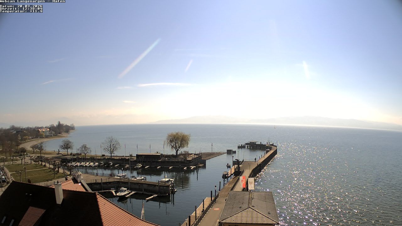Archiv Foto Webcam Bodensee: Gemeindehafen Langenargen