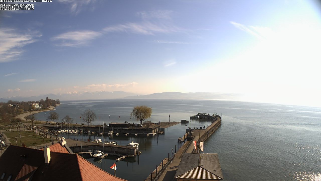Archiv Foto Webcam Bodensee: Gemeindehafen Langenargen