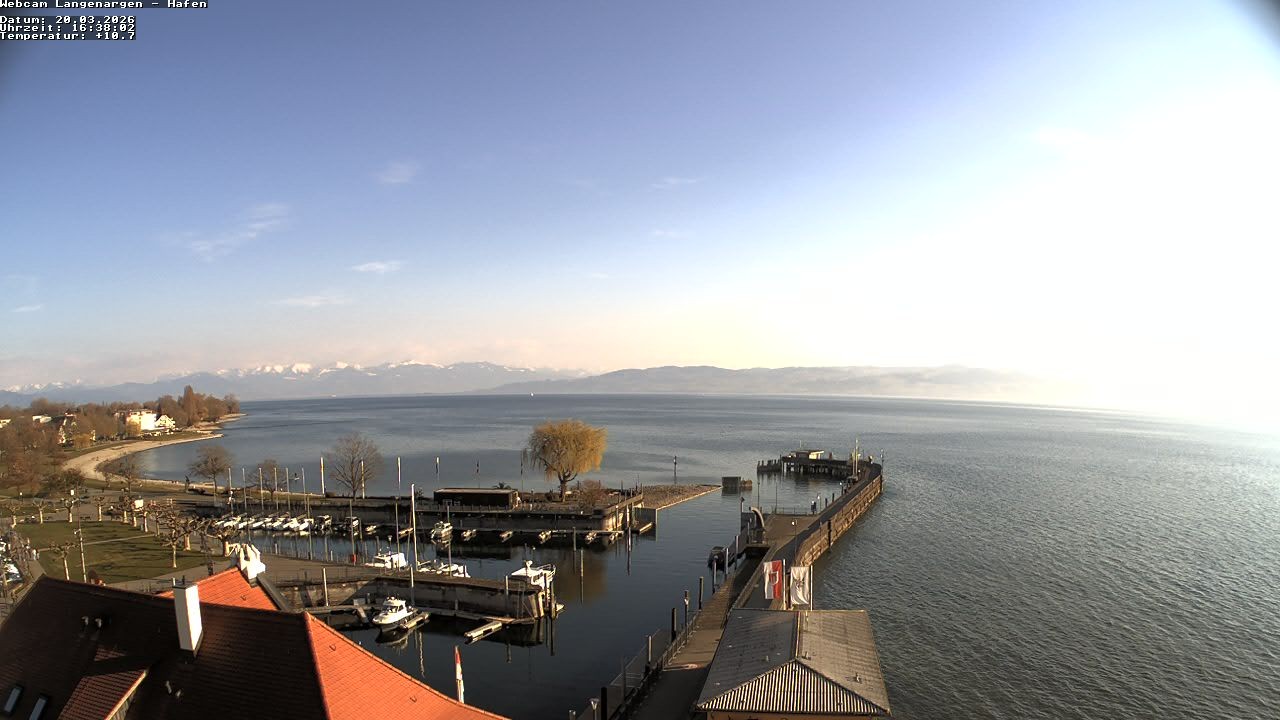 Archiv Foto Webcam Bodensee: Gemeindehafen Langenargen