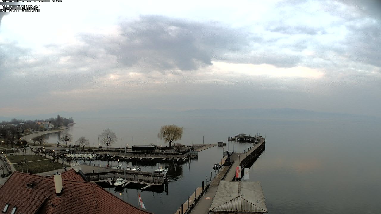 Archiv Foto Webcam Bodensee: Gemeindehafen Langenargen