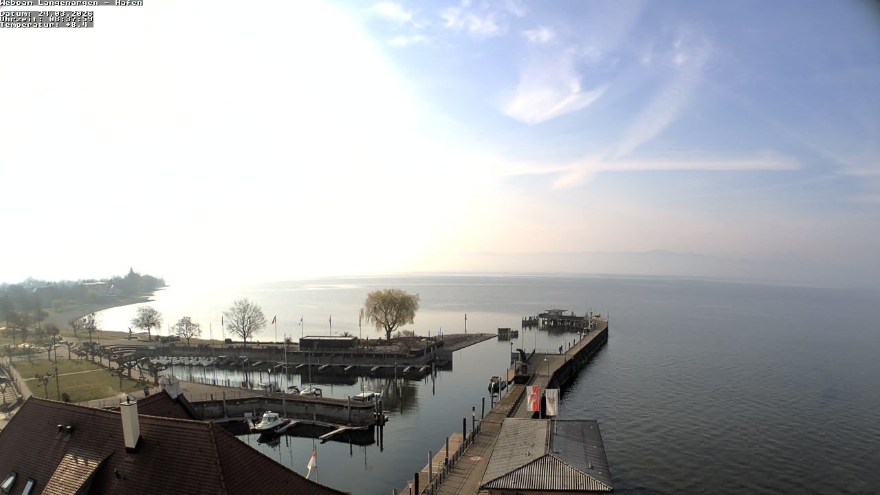 Archiv Foto Webcam Bodensee: Gemeindehafen Langenargen