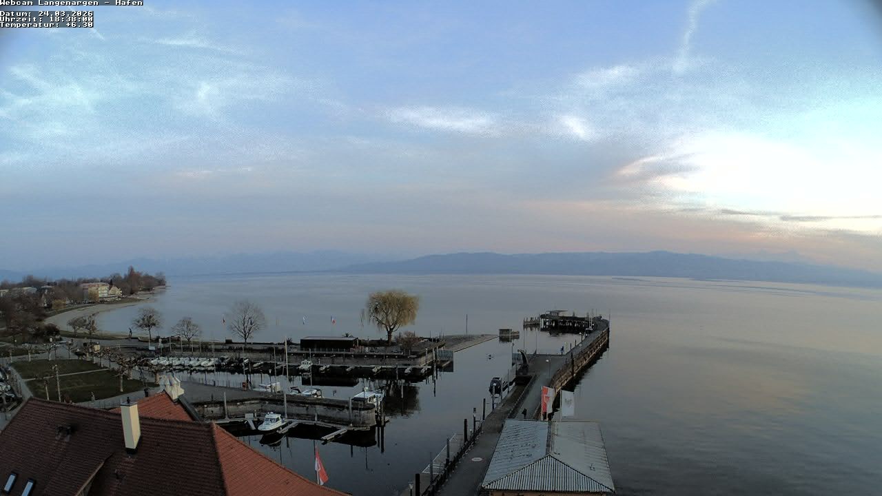 Archiv Foto Webcam Bodensee: Gemeindehafen Langenargen