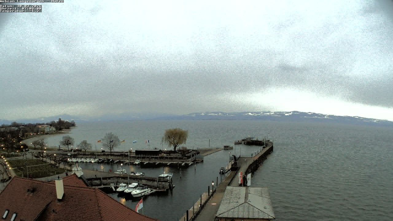 Archiv Foto Webcam Bodensee: Gemeindehafen Langenargen