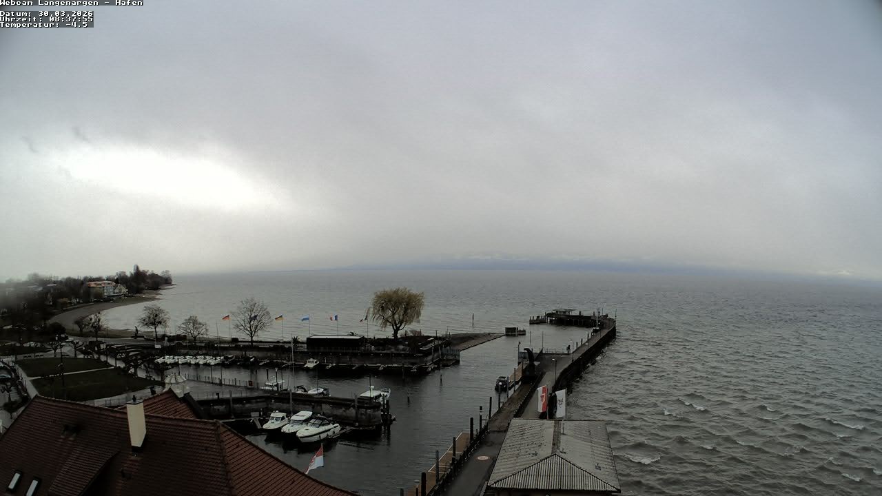 Archiv Foto Webcam Bodensee: Gemeindehafen Langenargen
